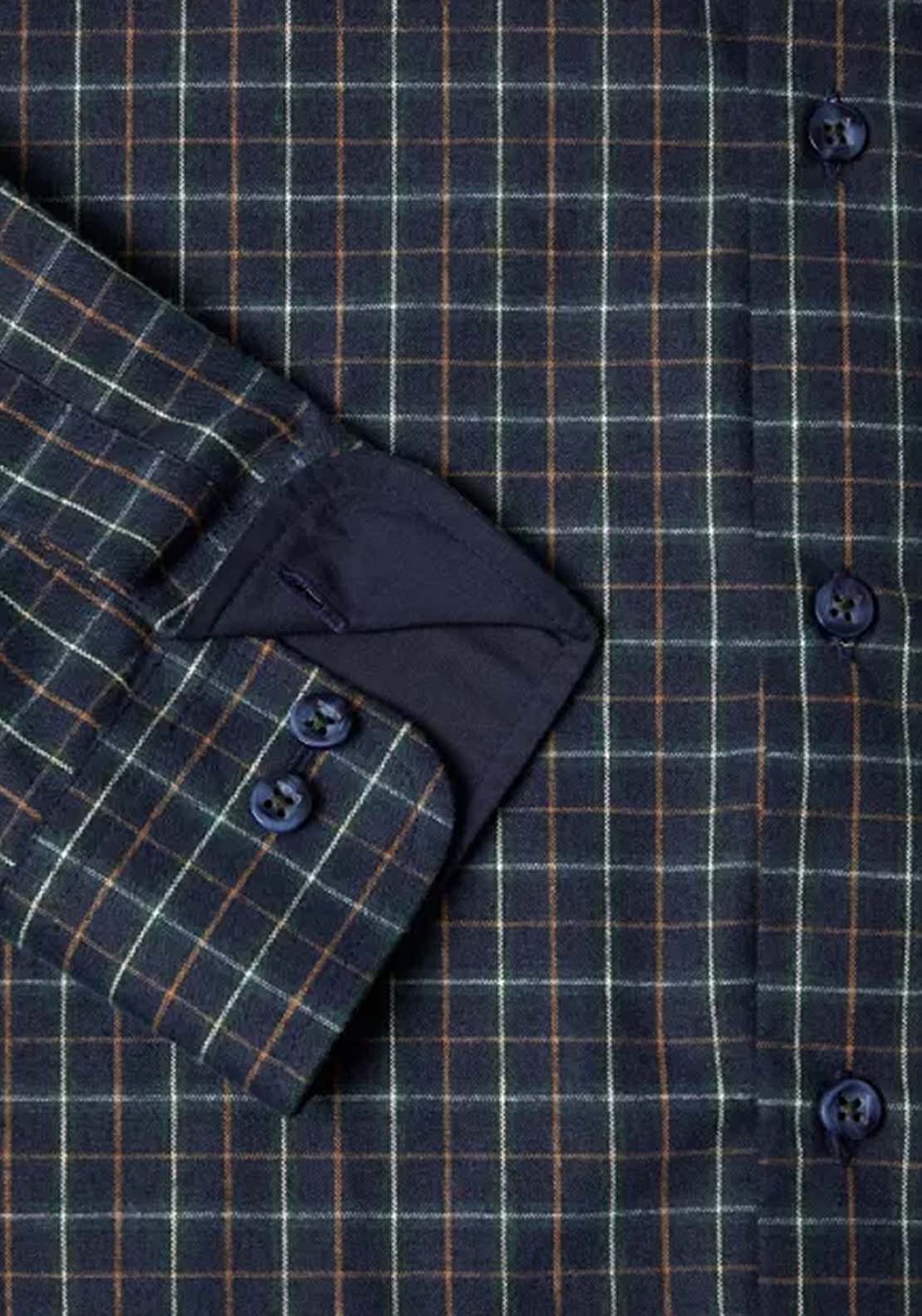 Drifter Long Sleeve Check Shirt - Navy 3 Shaws Department Stores