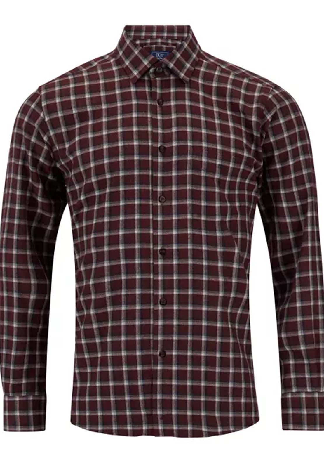 Drifter Long Sleeve Check Shirt - Red 1 Shaws Department Stores