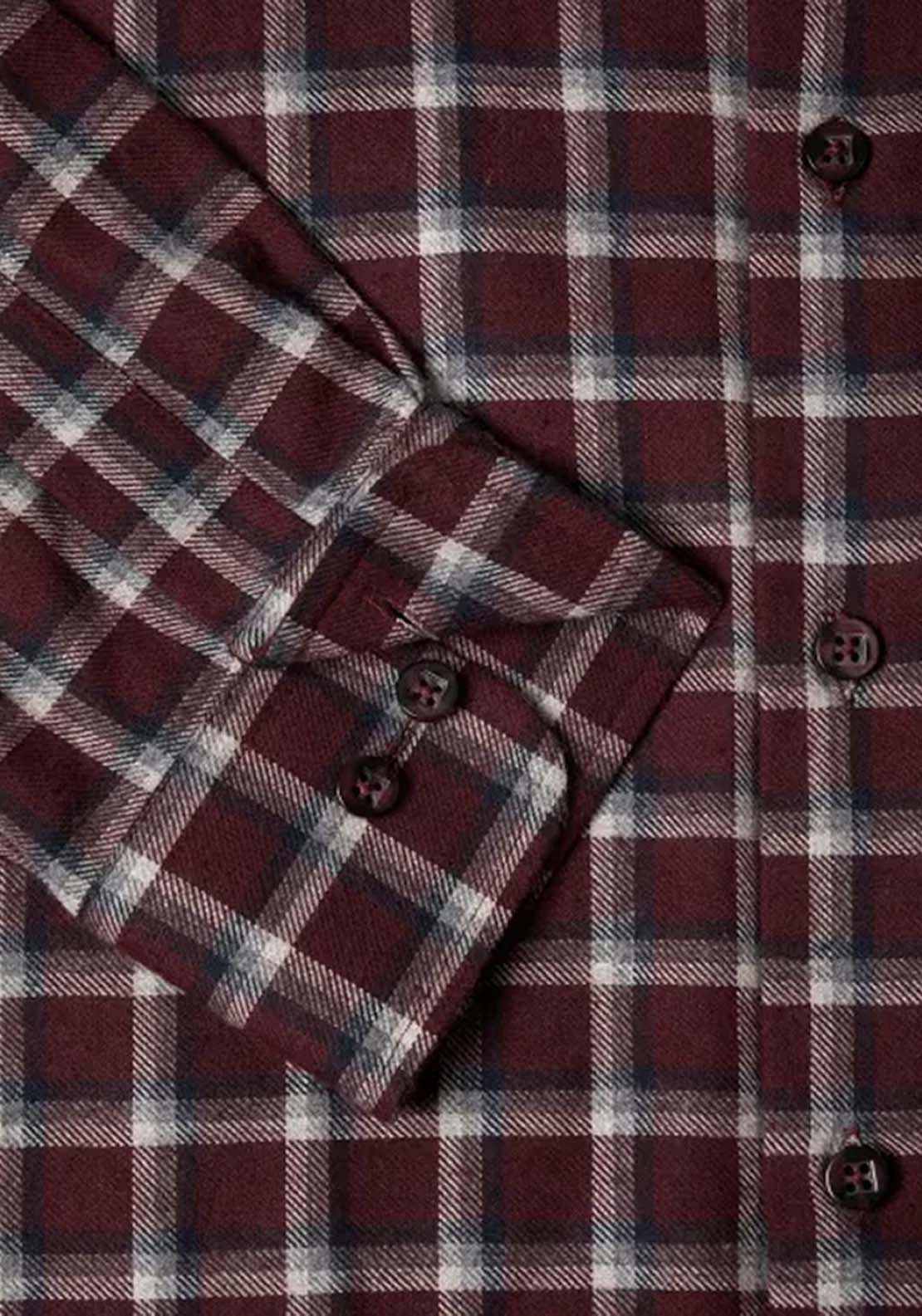 Drifter Long Sleeve Check Shirt - Red 3 Shaws Department Stores
