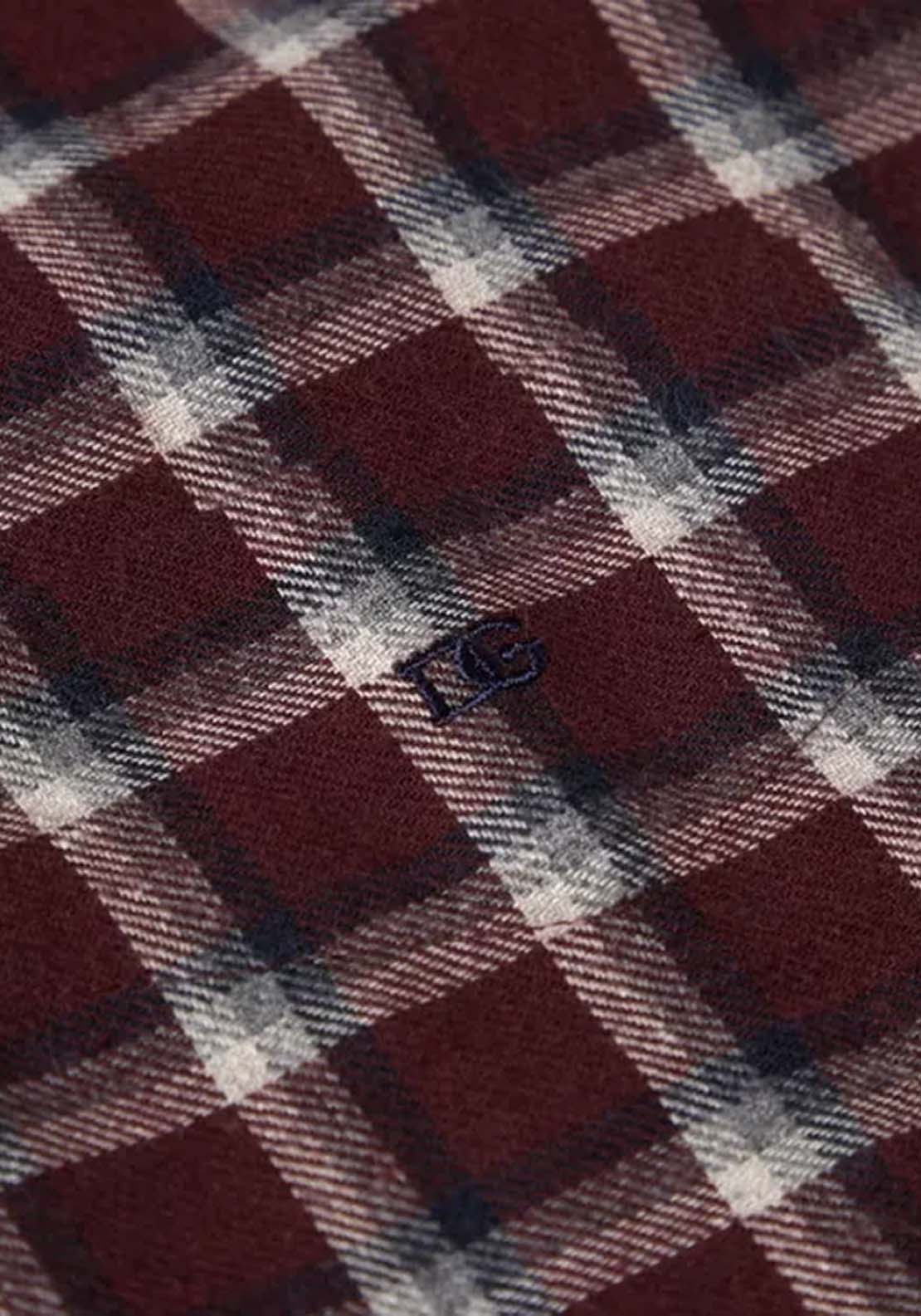 Drifter Long Sleeve Check Shirt - Red 4 Shaws Department Stores
