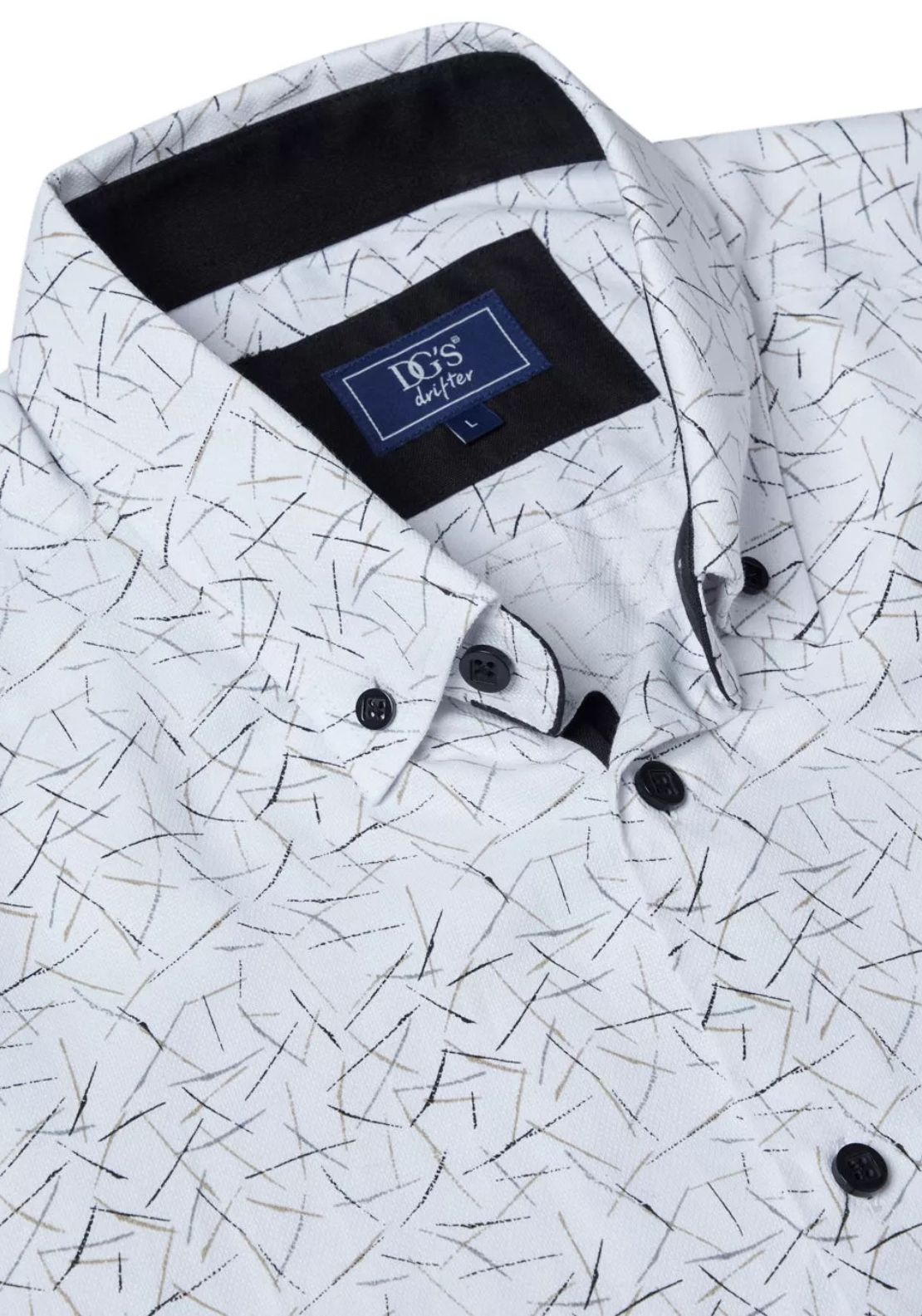 Drifter Regular Ivano Shirt - Black 2 Shaws Department Stores