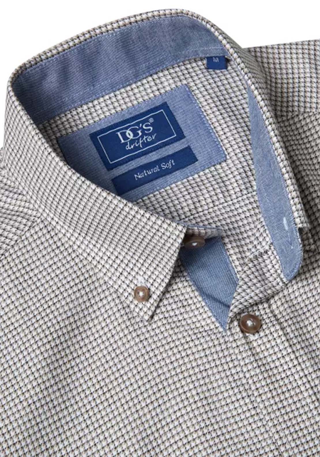 Drifter Long Sleeve Print Shirt - Beige 2 Shaws Department Stores