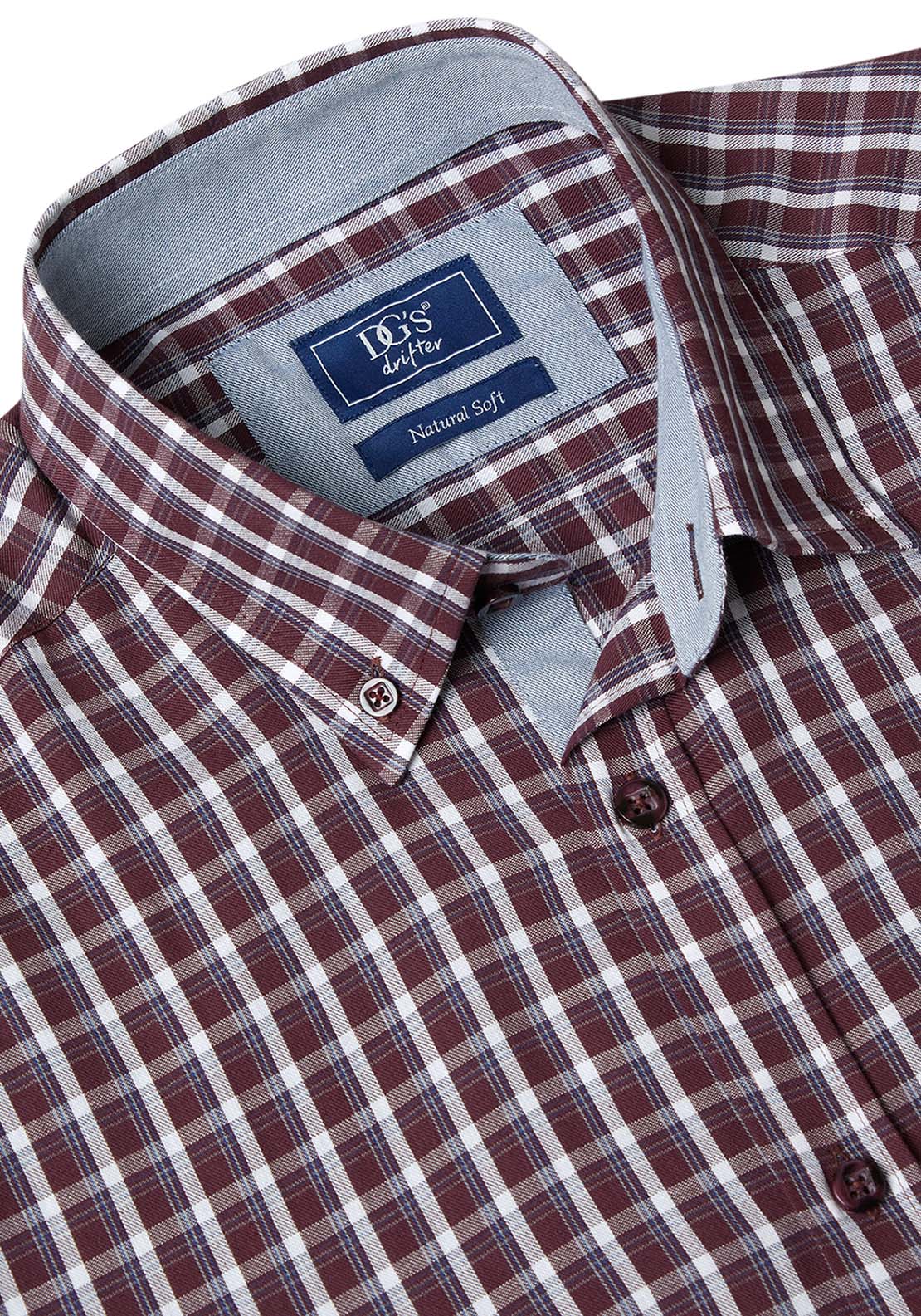 Drifter DG Drifter Regular Ivano Print Shirt - Red 2 Shaws Department Stores