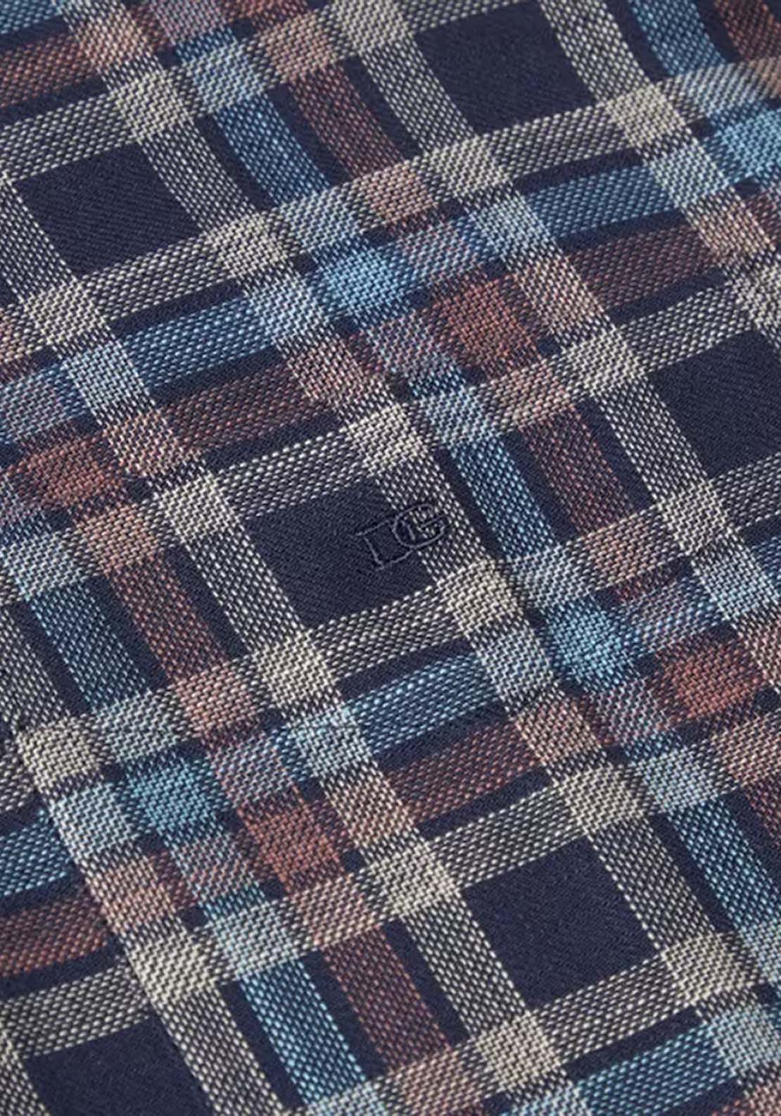 Drifter Long Sleeve Check Shirt - Blue 4 Shaws Department Stores