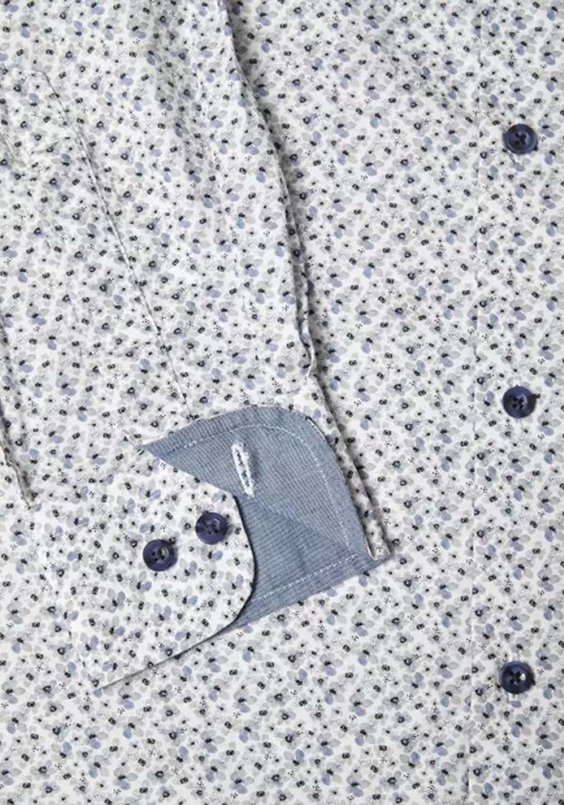 Drifter Long Sleeve Print Shirt - Blue 3 Shaws Department Stores