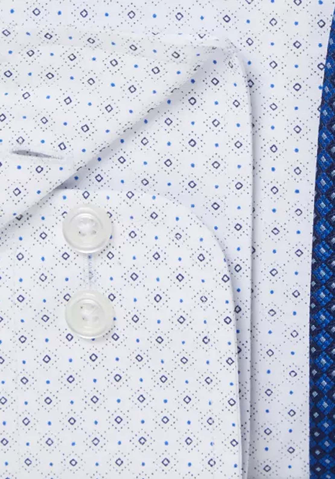 Daniel Grahame Print Boxed Tapered Shirt - Blue 4 Shaws Department Stores