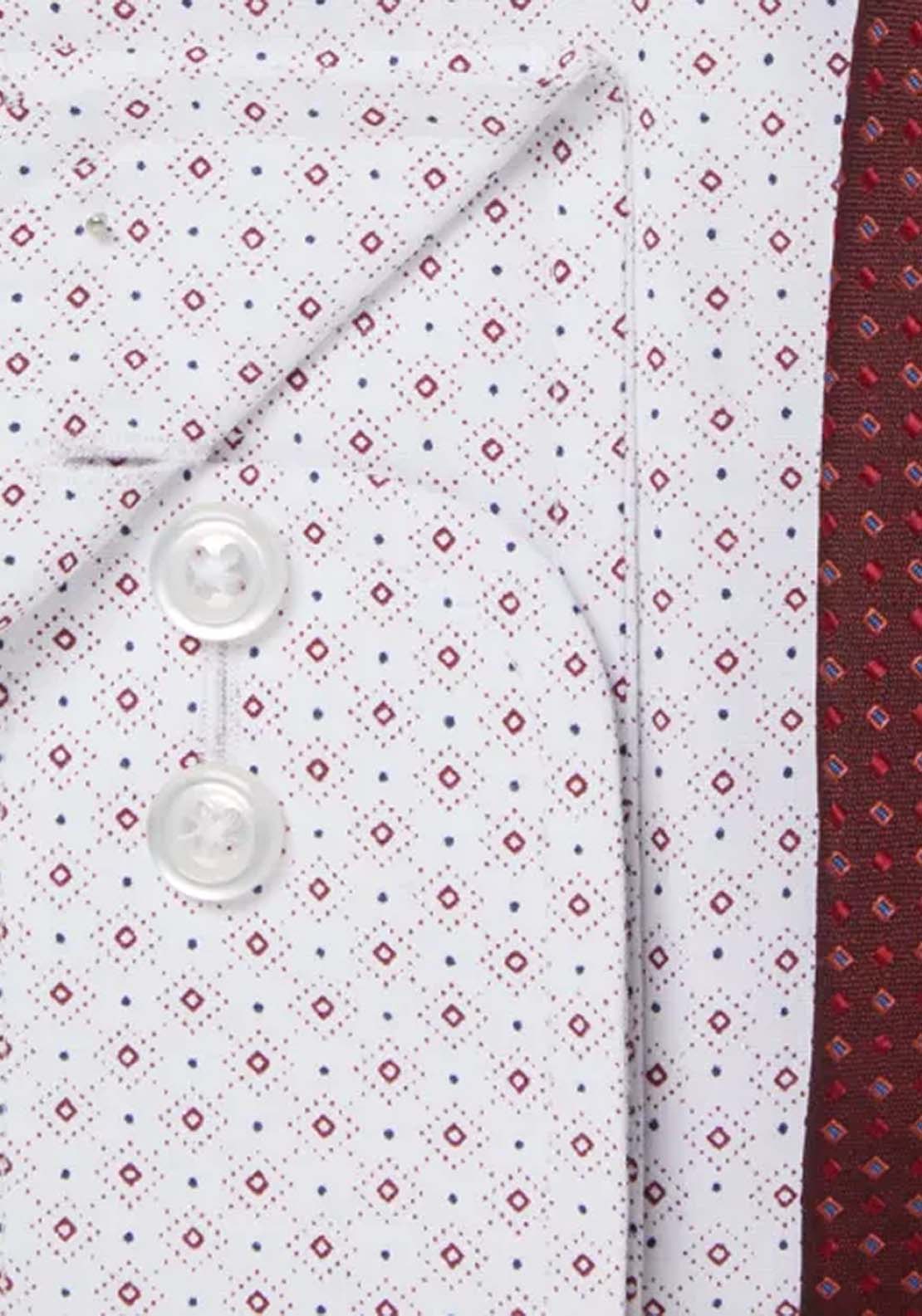 Daniel Grahame Print Boxed Tapered Shirt - Red 4 Shaws Department Stores