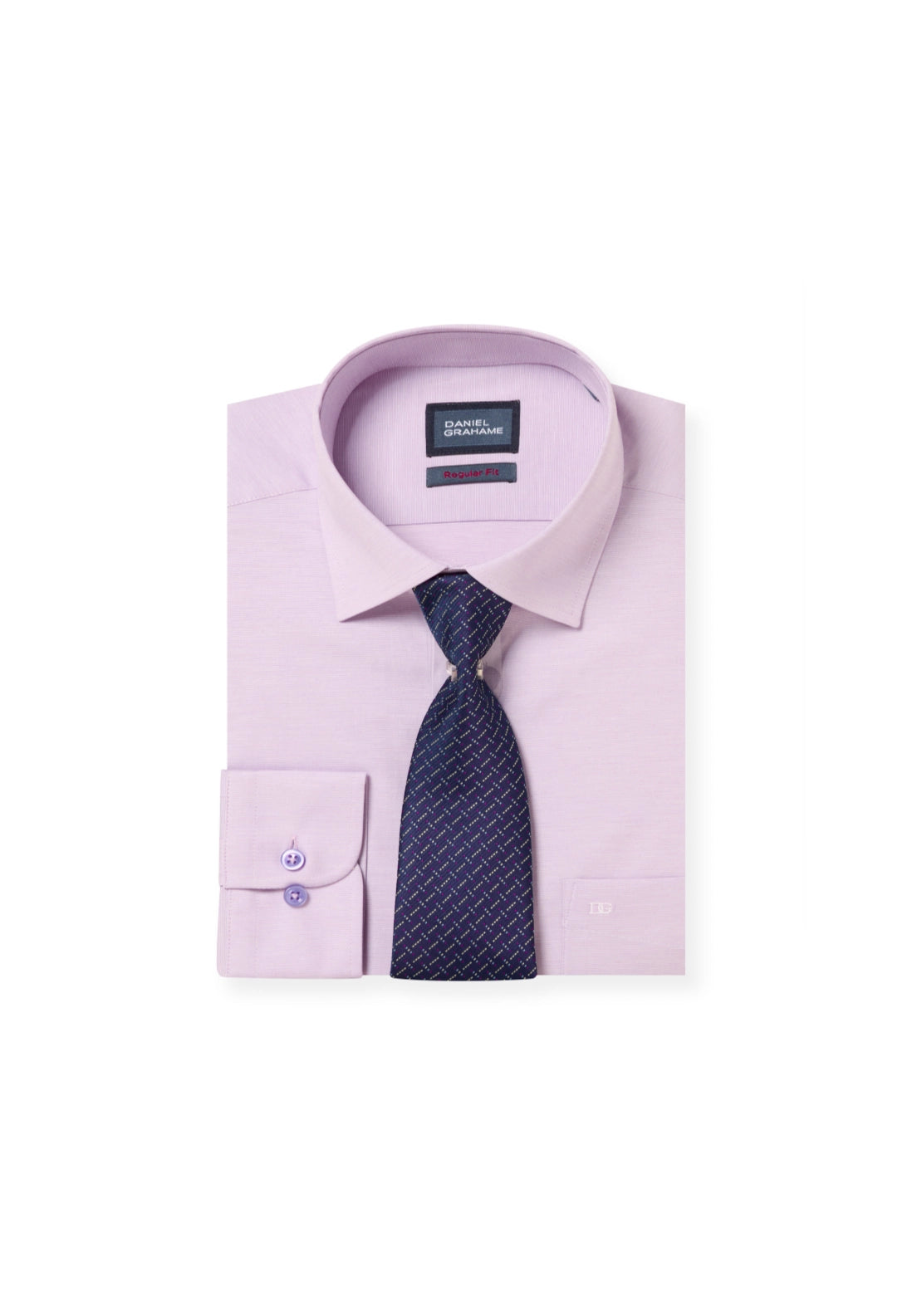 Boxed Plain Shirt - Purple