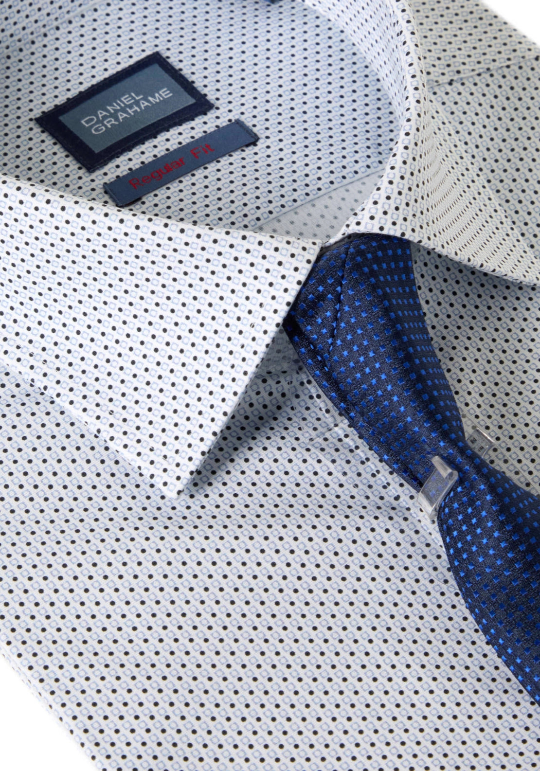 Boxed Print Shirt - Blue