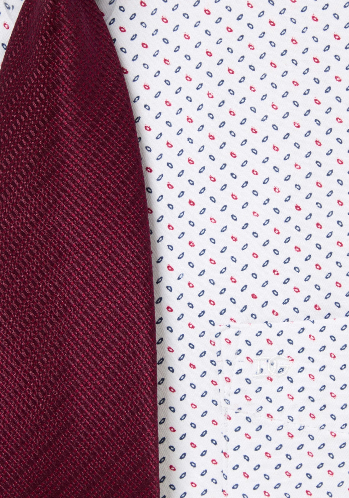 Boxed Print Shirt - Red