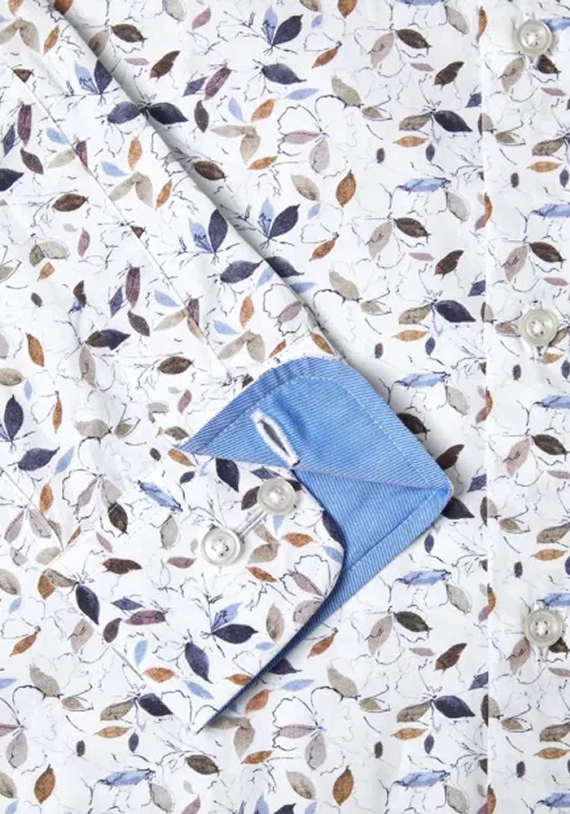Daniel Grahame Long Sleeve Print Shirt - Blue 3 Shaws Department Stores
