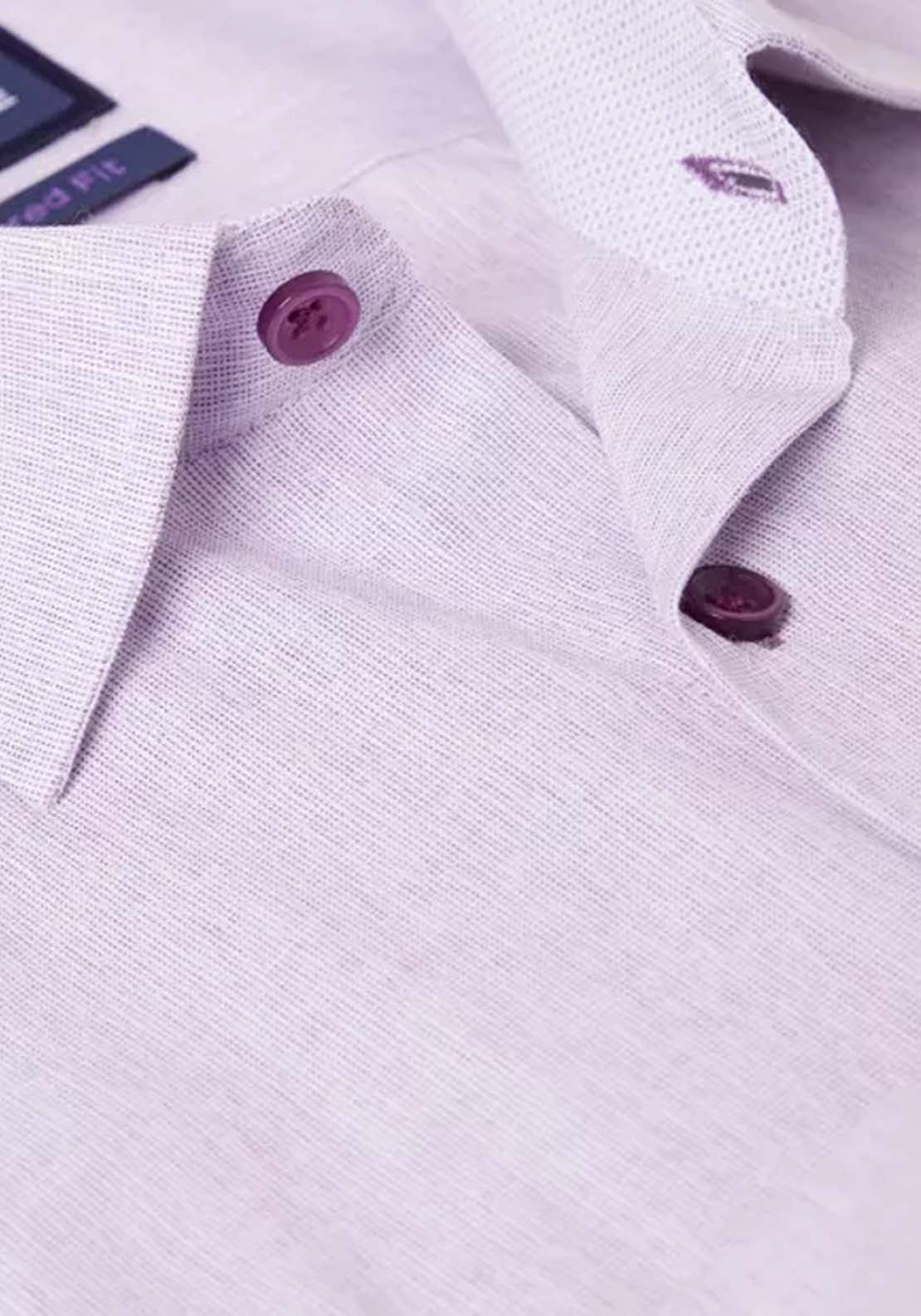 Daniel Grahame Long Sleeve Plain Shirt - Purple 4 Shaws Department Stores