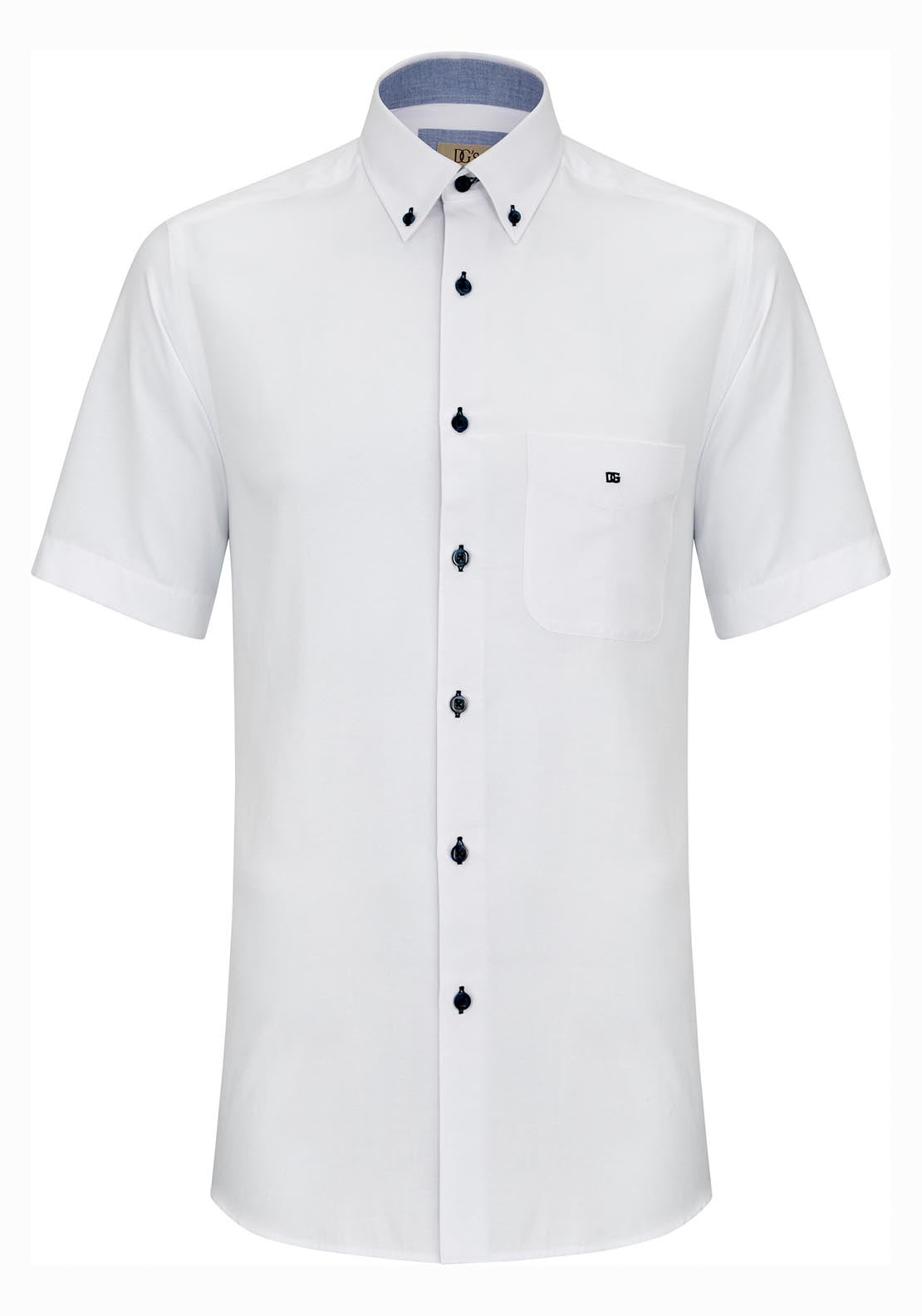 Drifter Short Sleeve Plain Shirt - White 1 Shaws Department Stores
