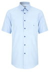 Short Sleeve Plain Shirt - Blue