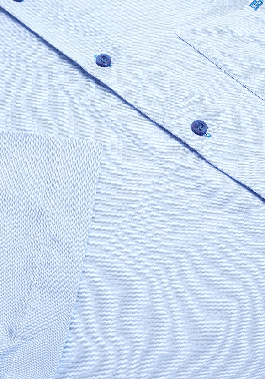 Drifter Short Sleeve Plain Shirt - Blue 4 Shaws Department Stores