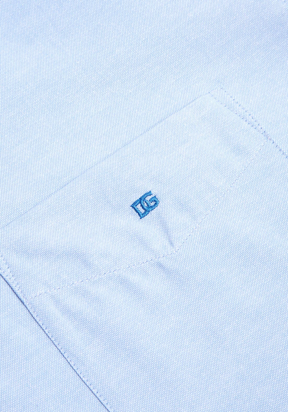 Drifter Short Sleeve Plain Shirt - Blue 3 Shaws Department Stores