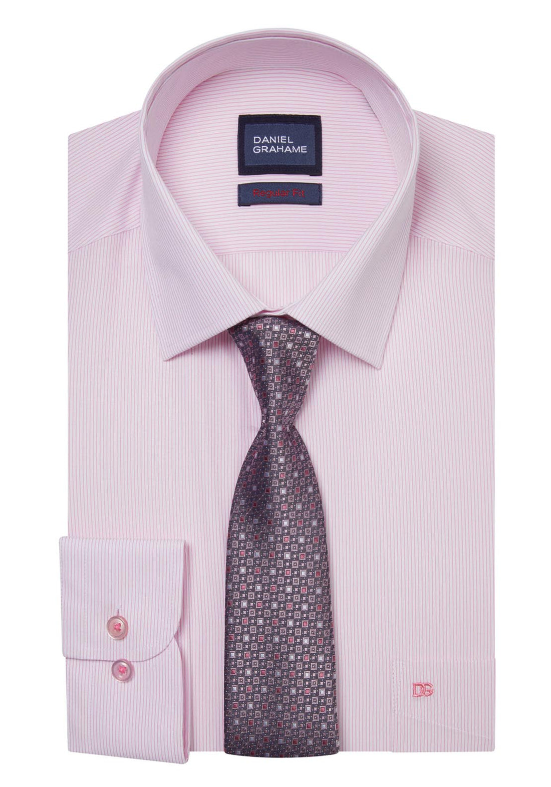 Boxed Shirt and Tie Set Pink – Shaws