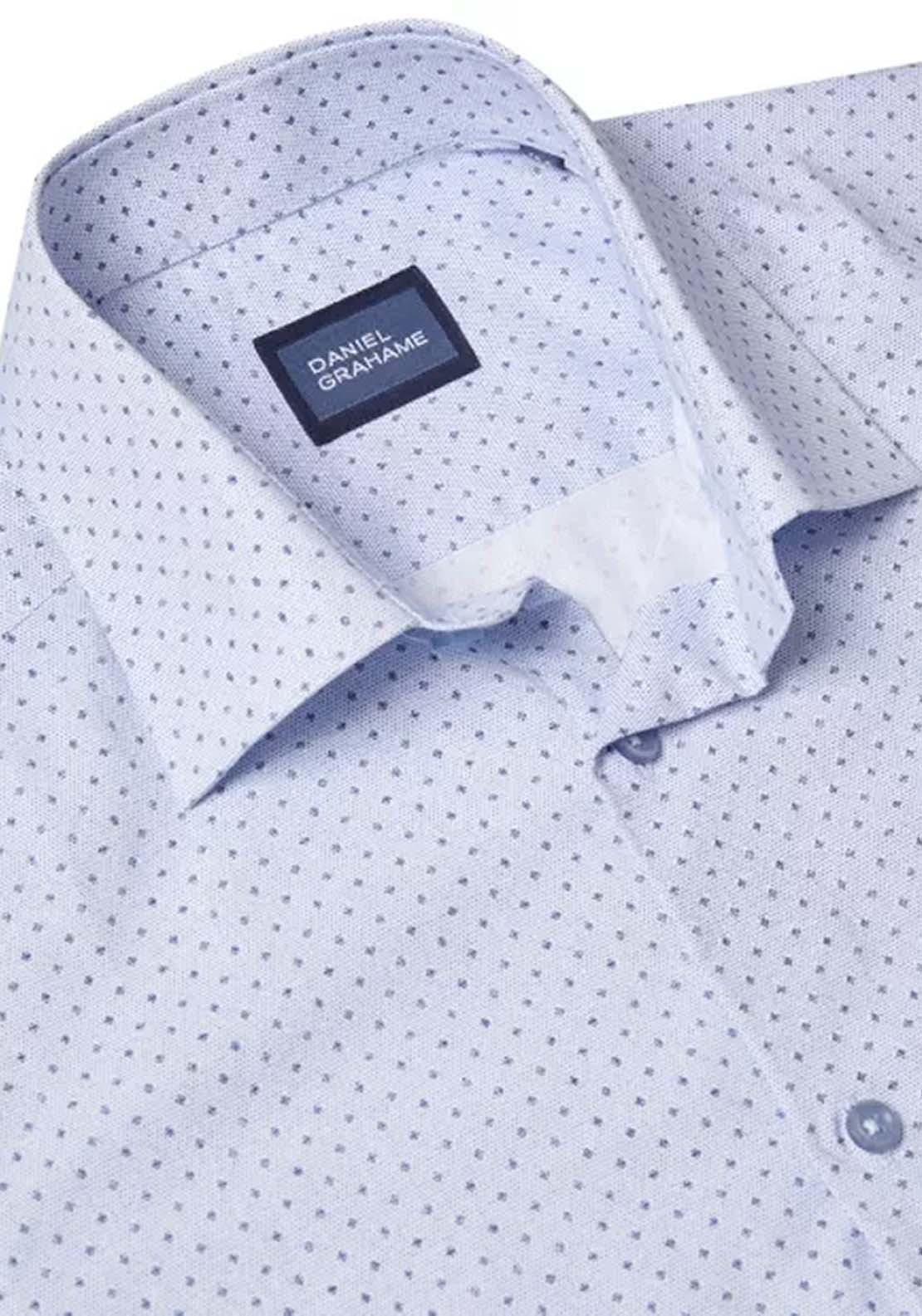 Daniel Grahame Long Sleeve Plain Shirt - Navy 2 Shaws Department Stores