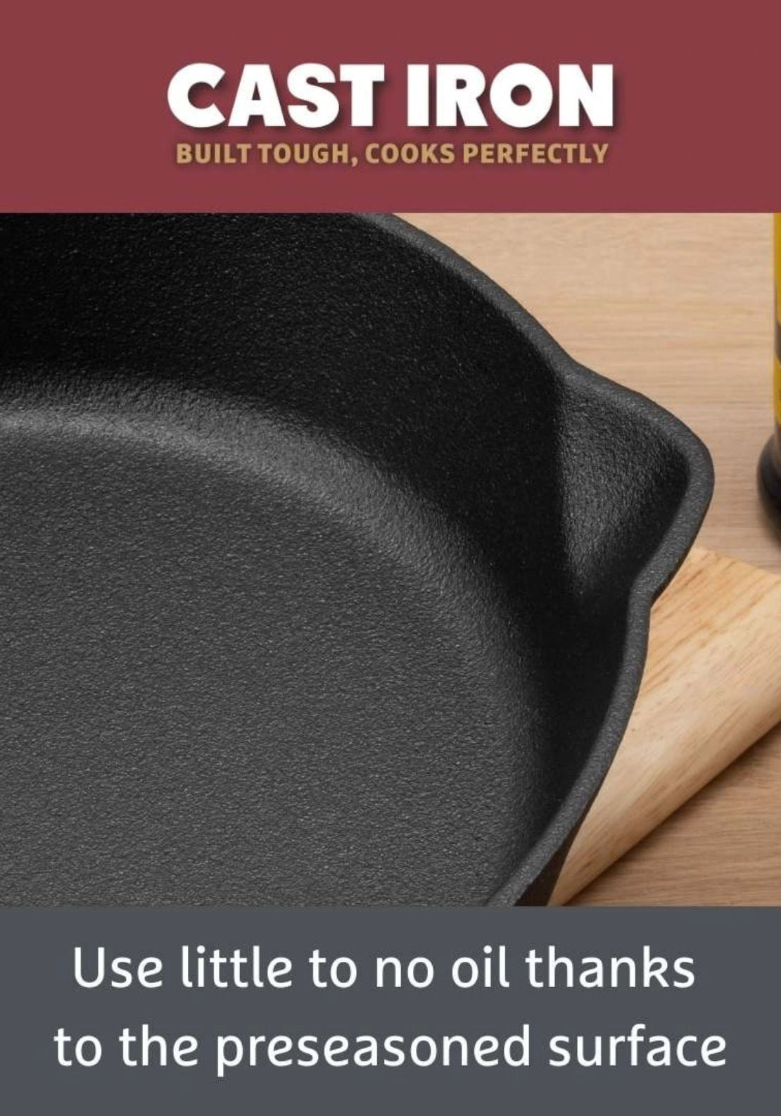 Cast Iron Skillet 26cm - Black