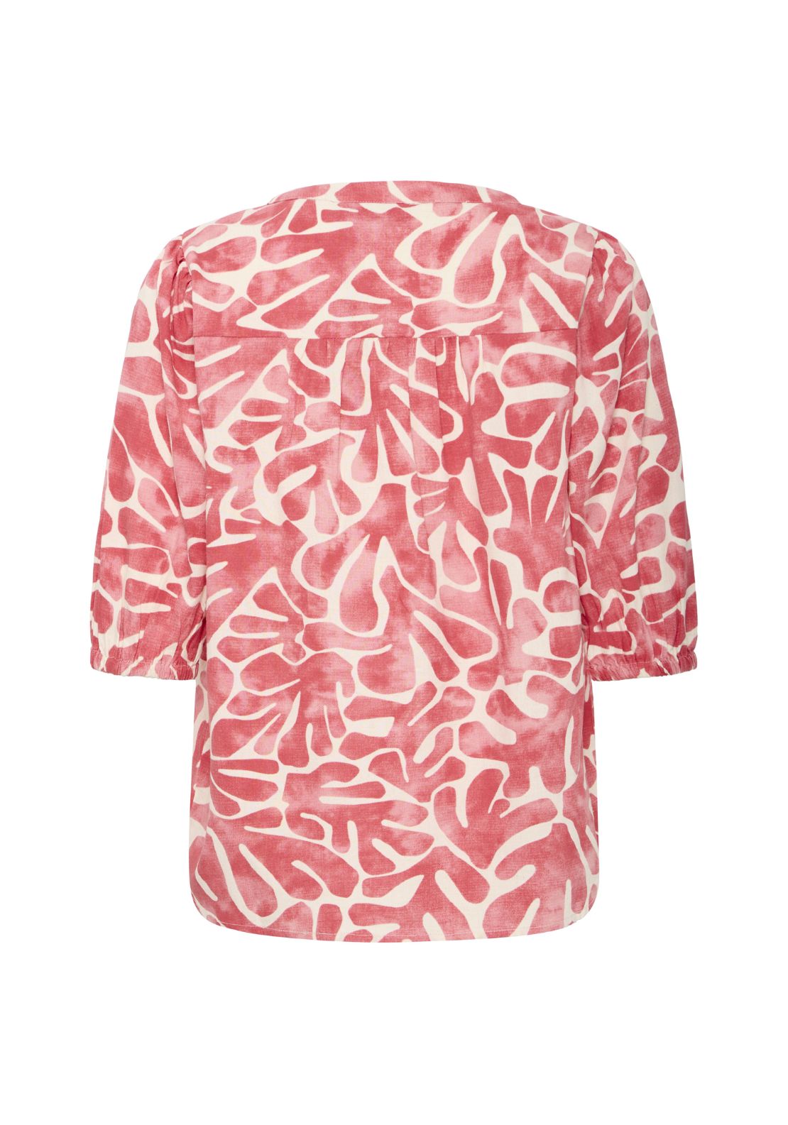 Fransa Short Sleeve Blouse - Pink 2 Shaws Department Stores