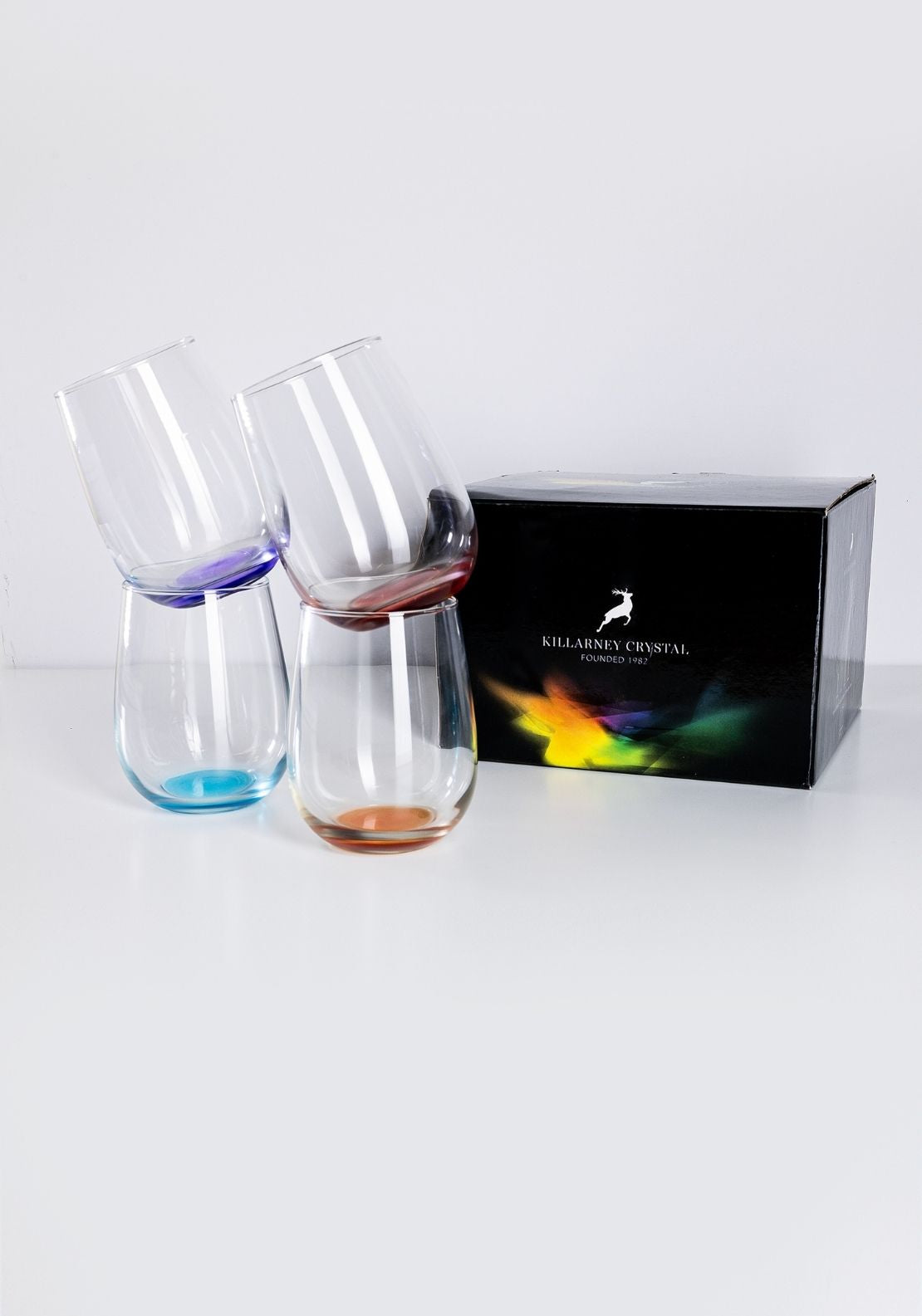 Killarney Crystal Stemless Glass Set Of 4 1 Shaws Department Stores