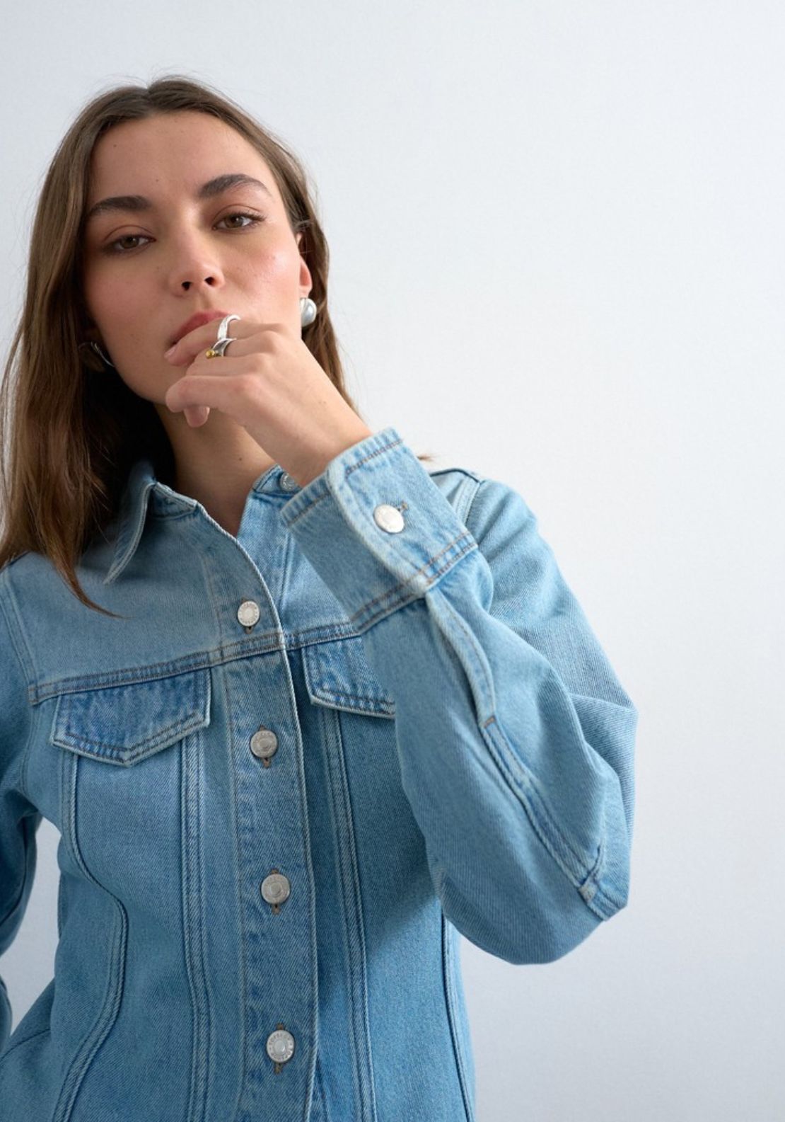 Eddy Long Sleeve Denim Shirt - Blue Denim