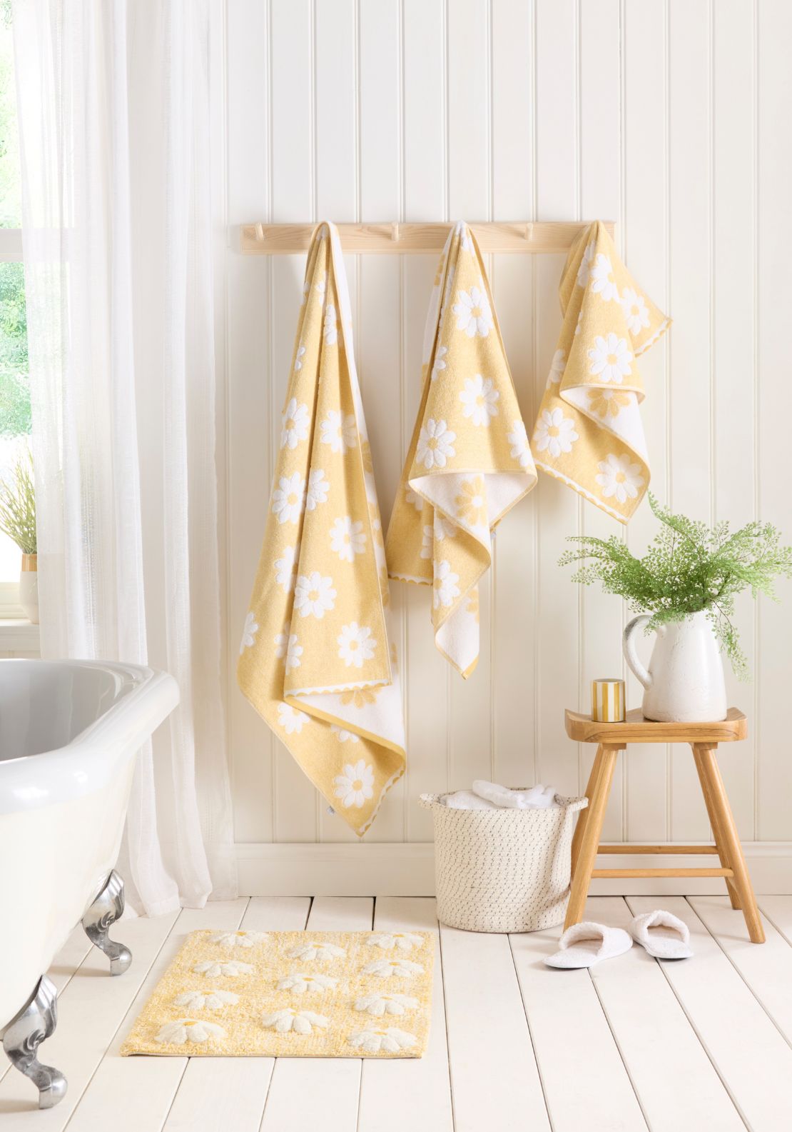 The Home Collection Daisy Towel - Yellow 2 Shaws Department Stores