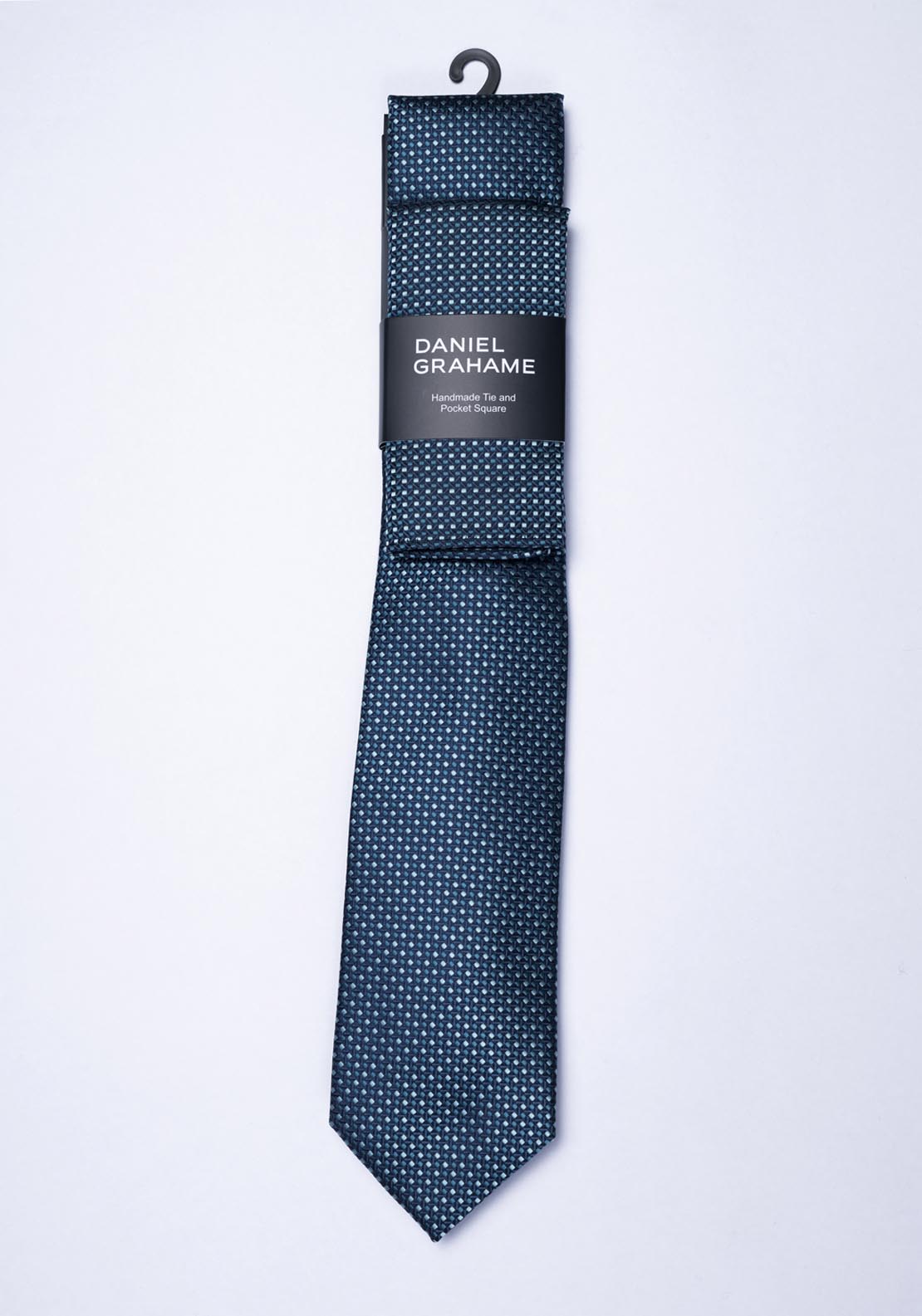 Daniel Grahame Stylish Tie and Pocket Square Set - Blue 1 Shaws Department Stores