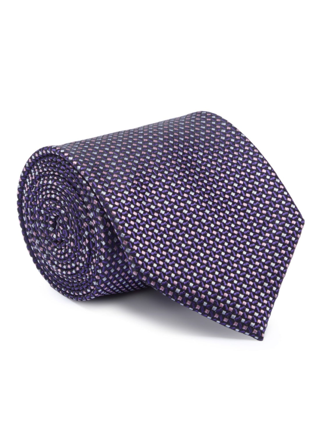 Daniel Grahame Tie &amp; Pocket Square - Purple 2 Shaws Department Stores