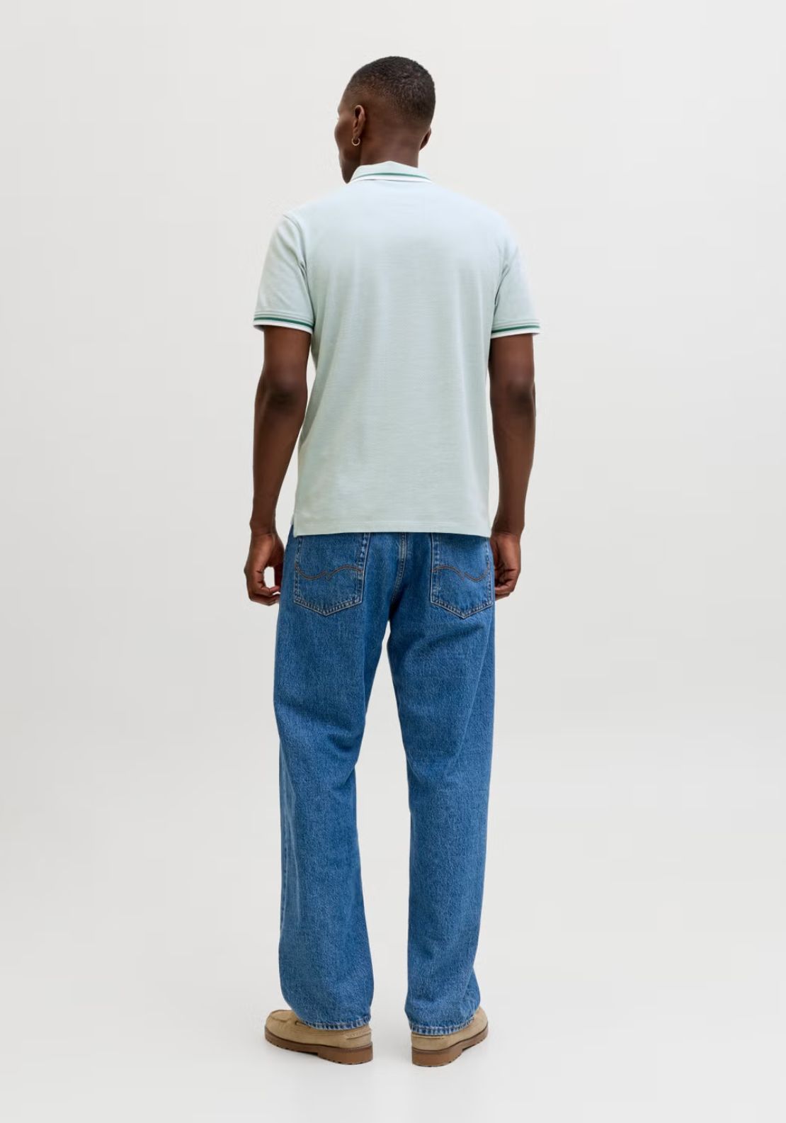 Jack &amp; Jones Paulos Polo Short Sleeve Shirt - Blue 2 Shaws Department Stores