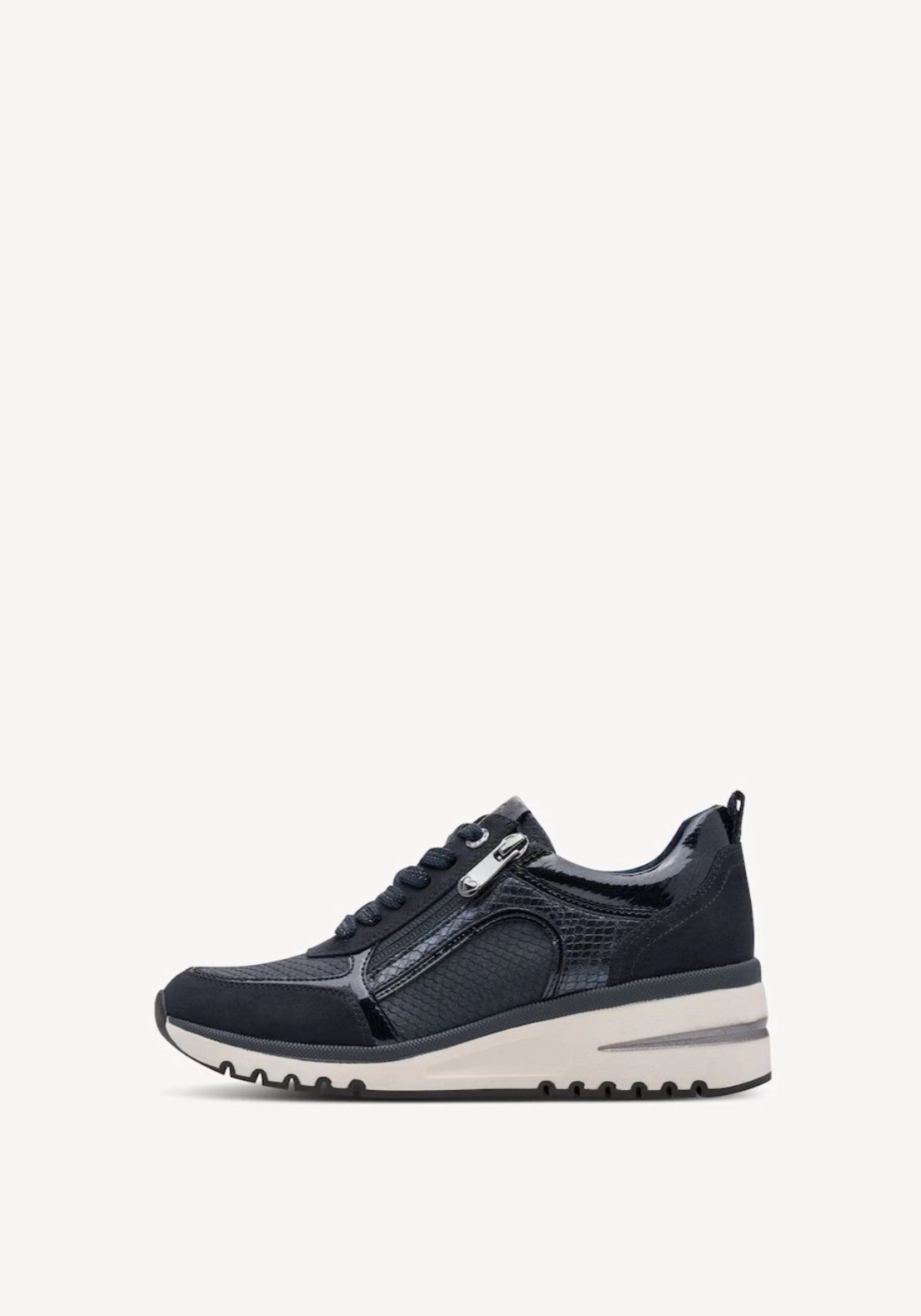 Wedge Zip Trainer - Navy