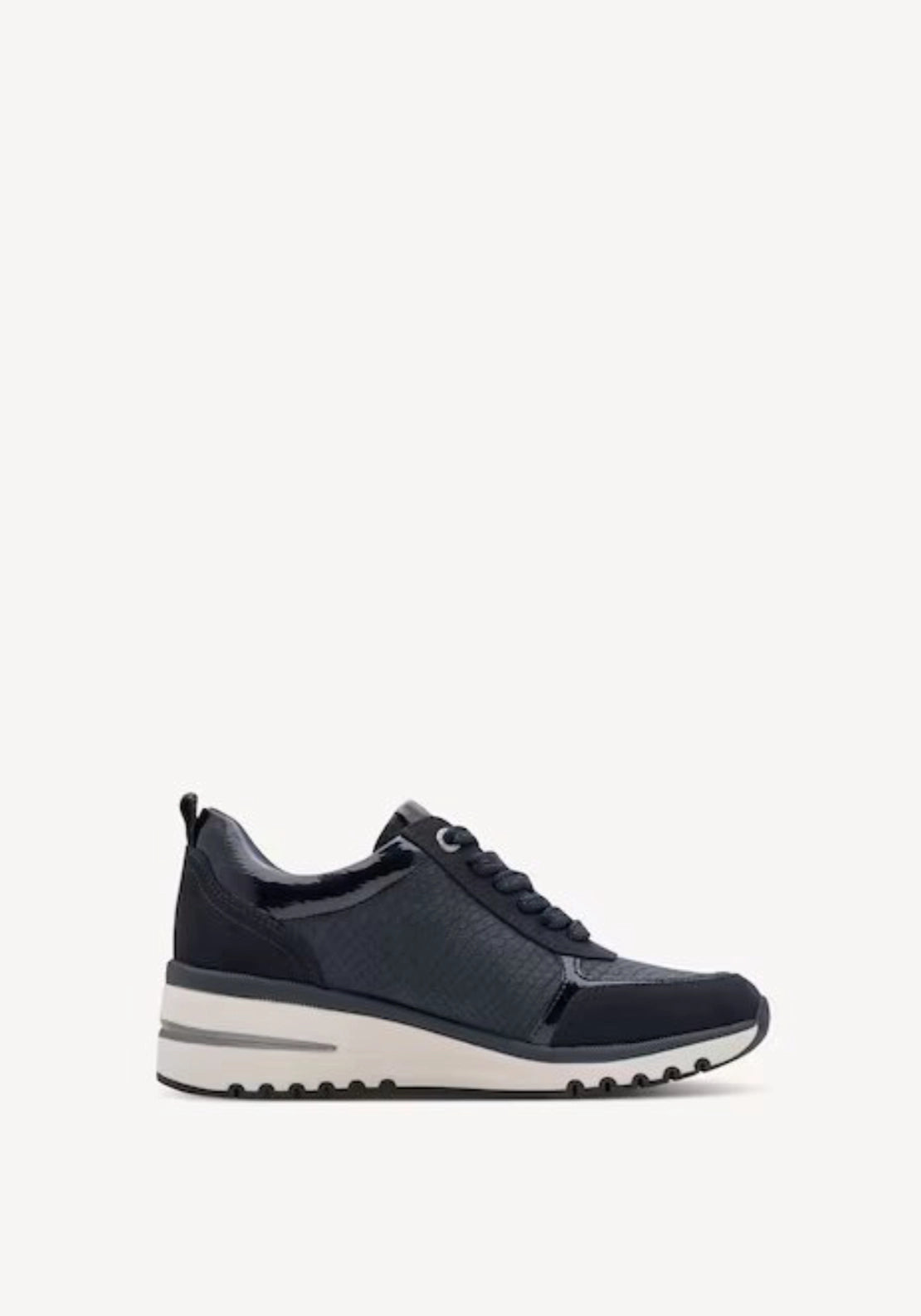 Wedge Zip Trainer - Navy