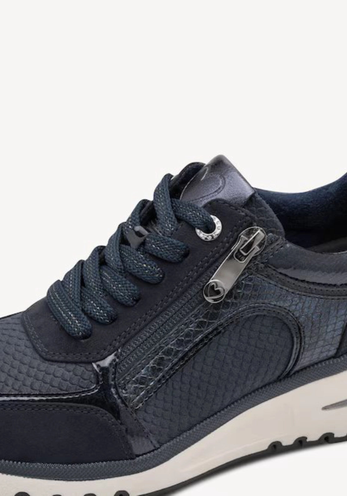 Wedge Zip Trainer - Navy