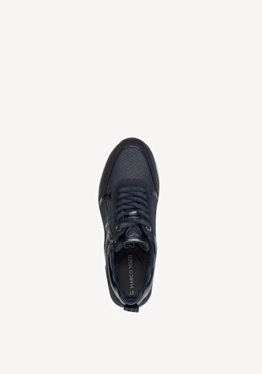 Wedge Zip Trainer - Navy