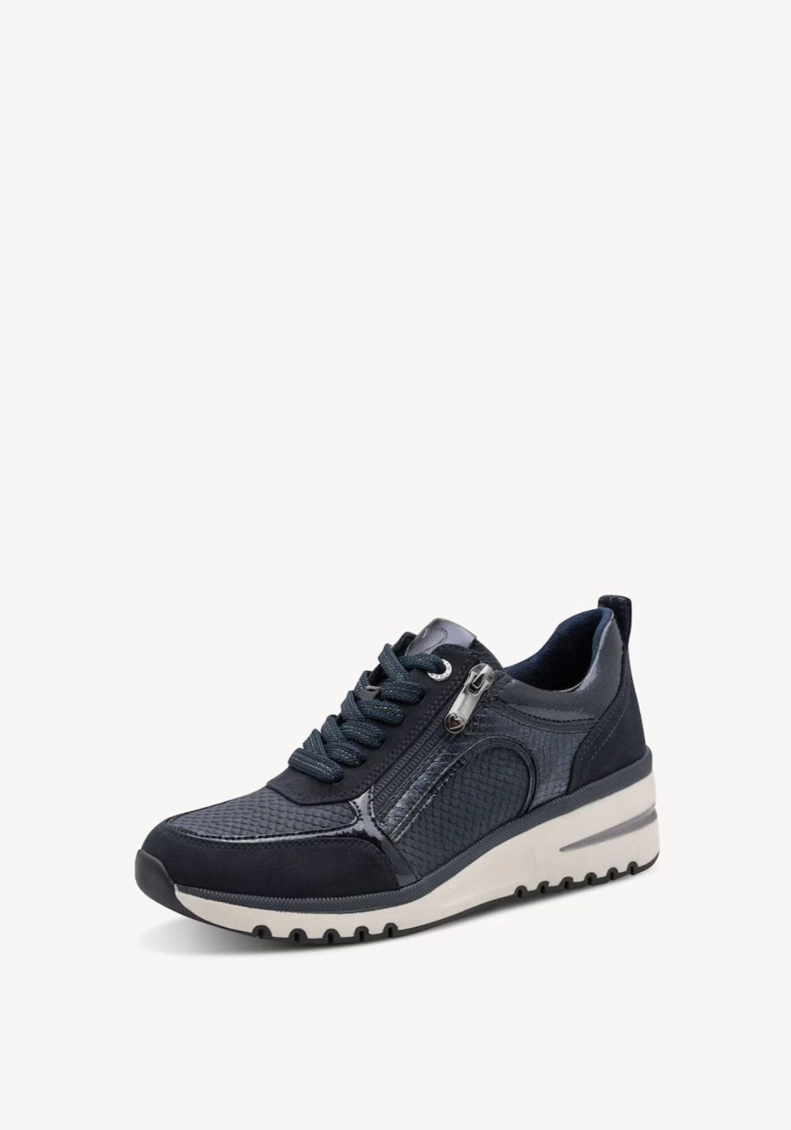 Wedge Zip Trainer - Navy
