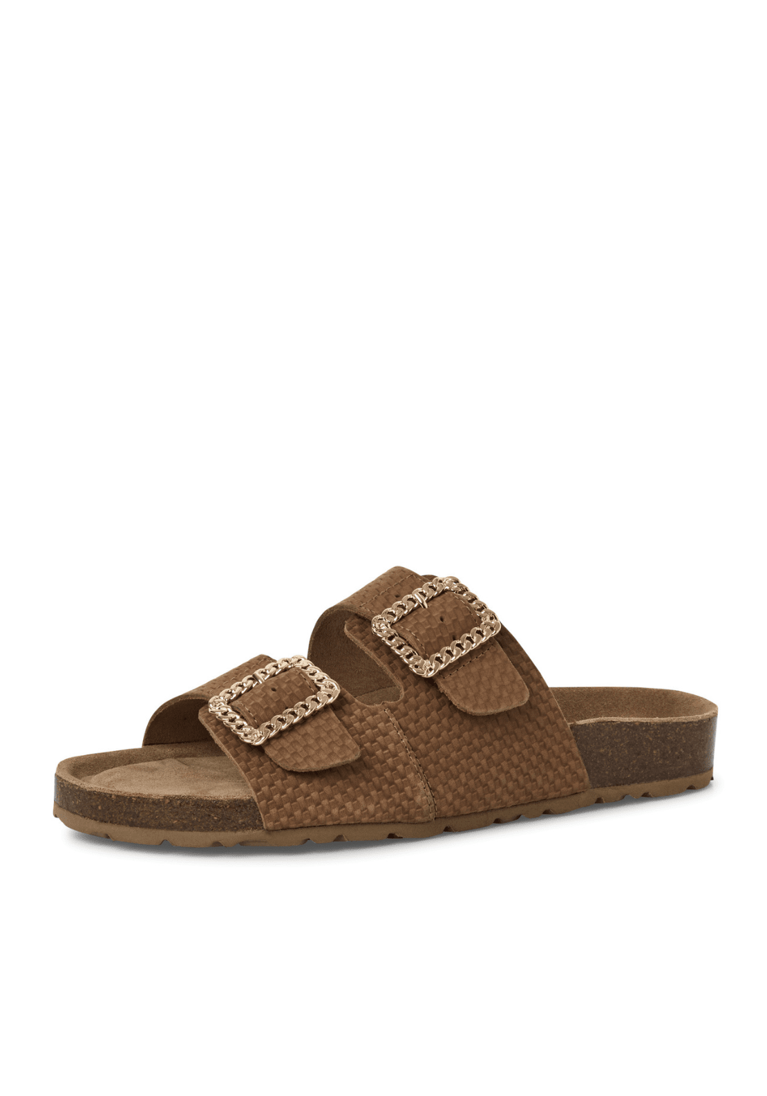 Marco Tozzi Buckle Detail Sandal - Cognac Str 1 Shaws Department Stores