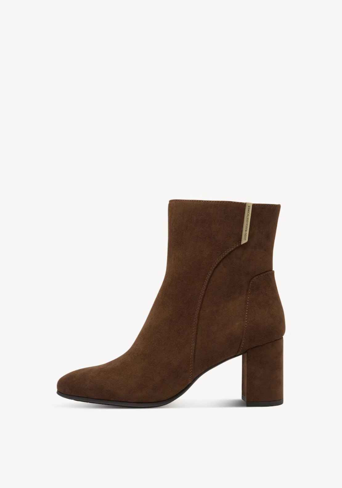 Metallic Trim High Heel Boot - Cinnamon