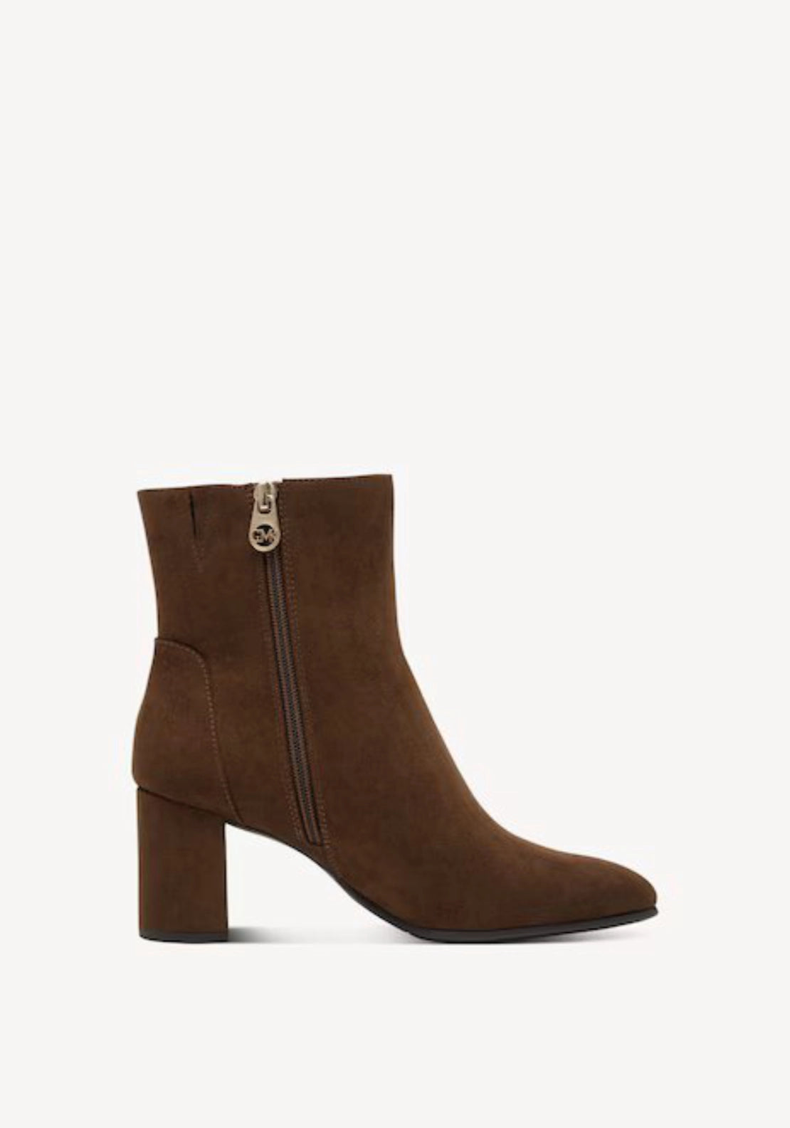 Metallic Trim High Heel Boot - Cinnamon