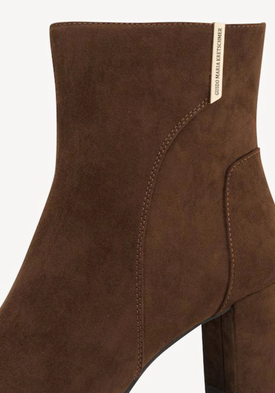 Metallic Trim High Heel Boot - Cinnamon