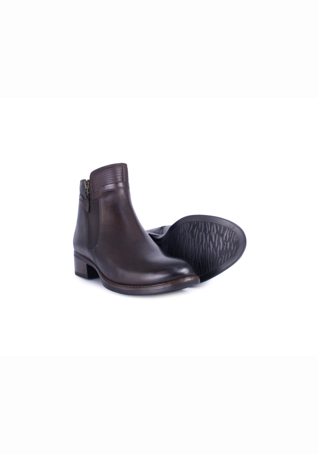 Dubarry Cierra Croc Trim Ankle Boot - Mahogony 5 Shaws Department Stores