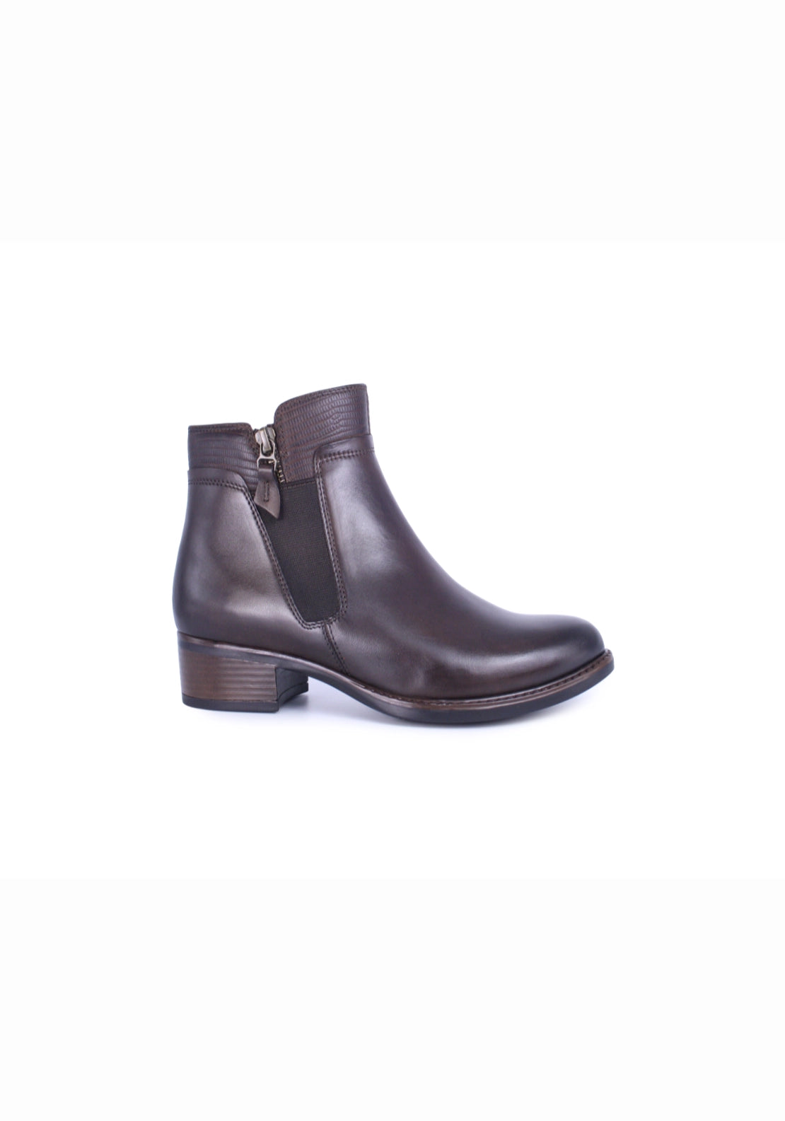 Dubarry Cierra Croc Trim Ankle Boot - Mahogony 1 Shaws Department Stores