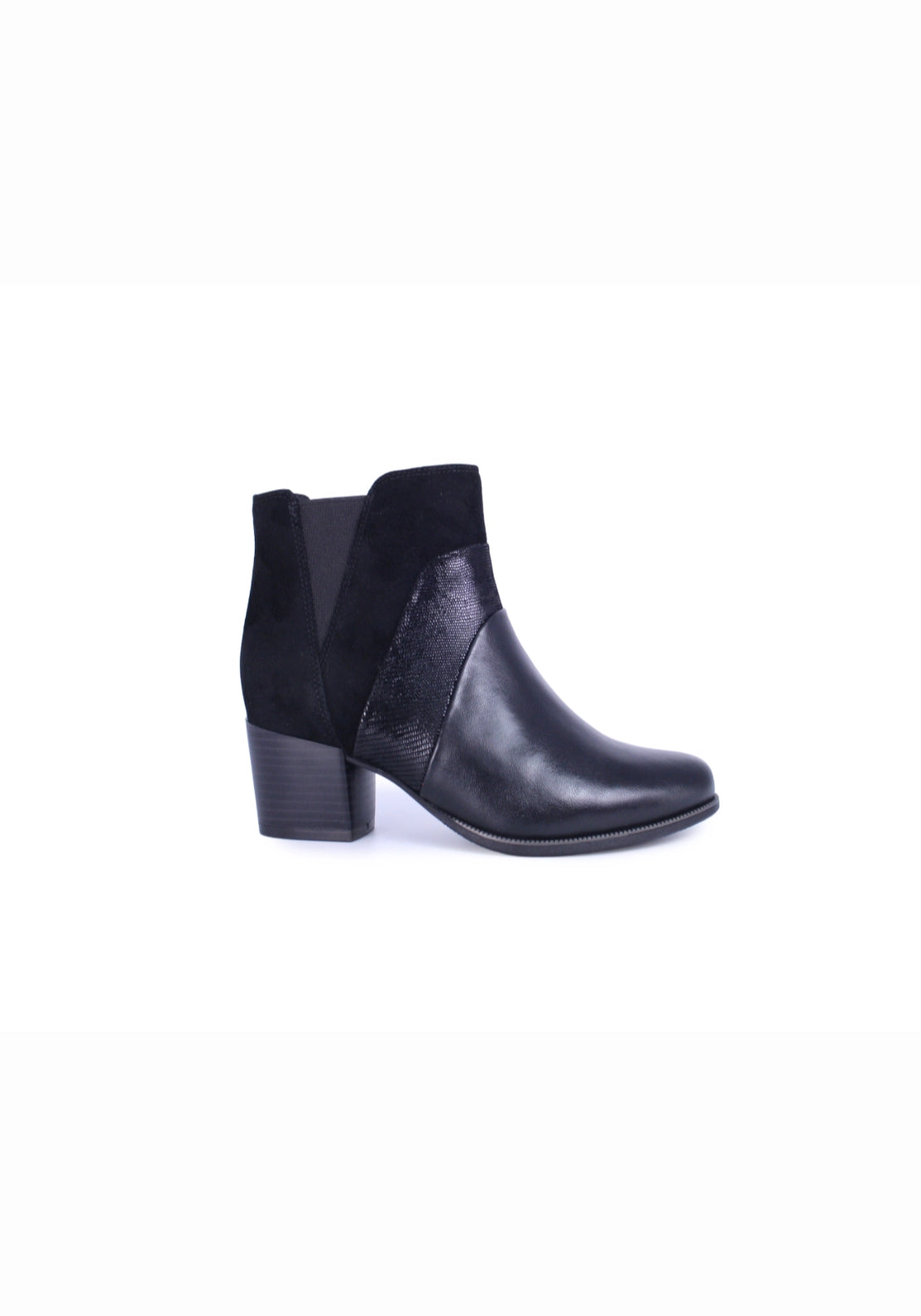 Dubarry Cindy Block Heel Boot - Black 1 Shaws Department Stores