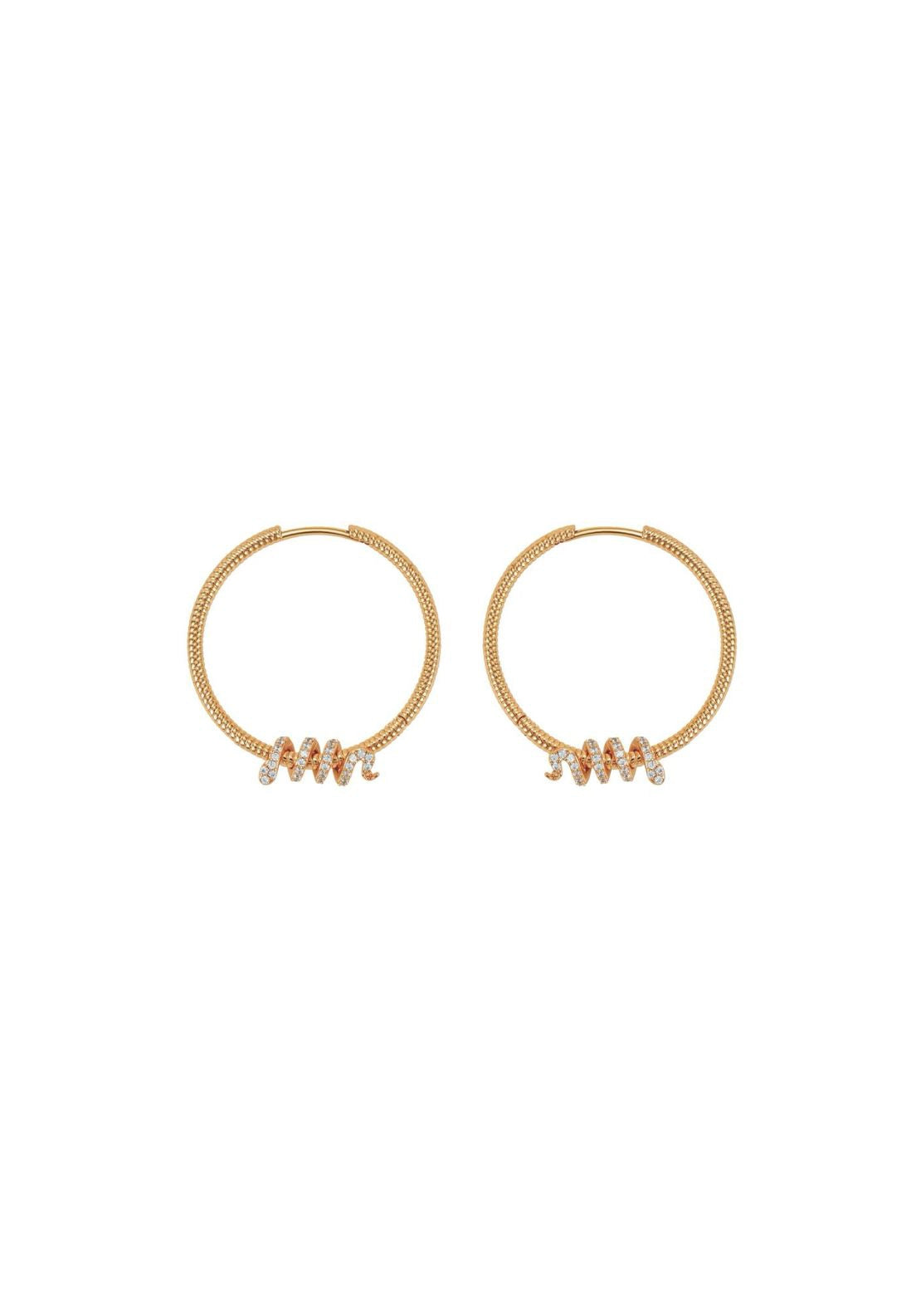 Snake Hoop Earrings - Gold