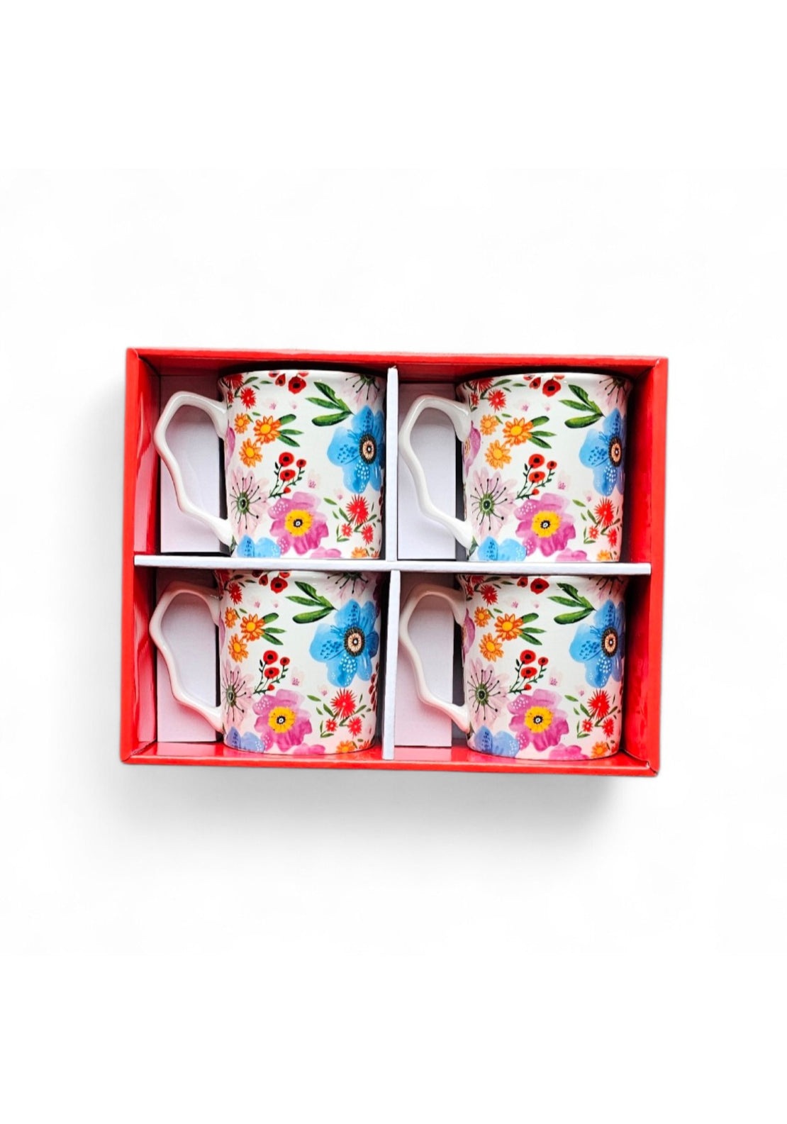 Shannonbridge Pottery Flower Power 4 Piece Mug Set - Multi 1 Shaws Department Stores