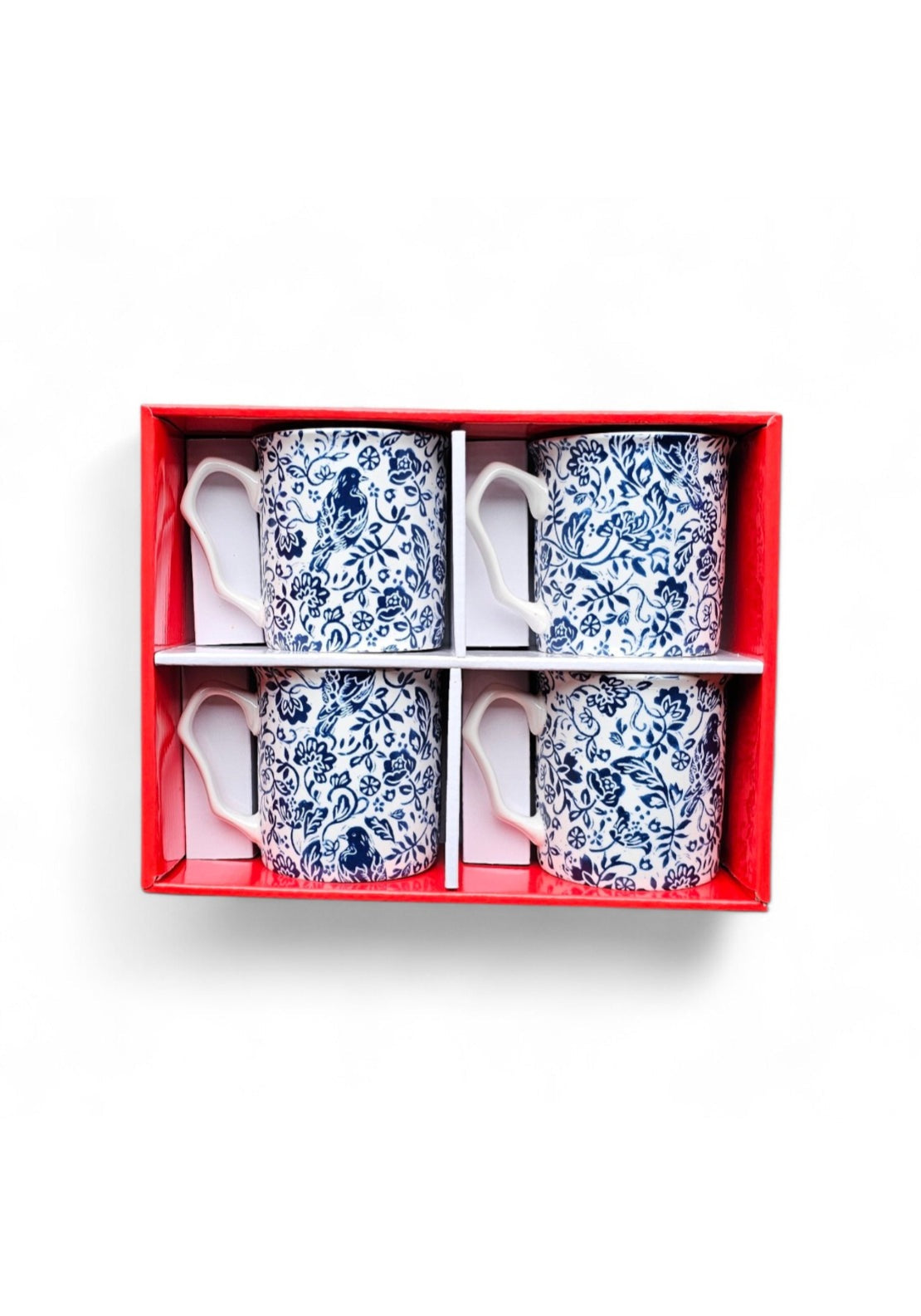 Shannonbridge Pottery Blue Bird Set Of 4 Mugs - Blue Bird 1 Shaws Department Stores