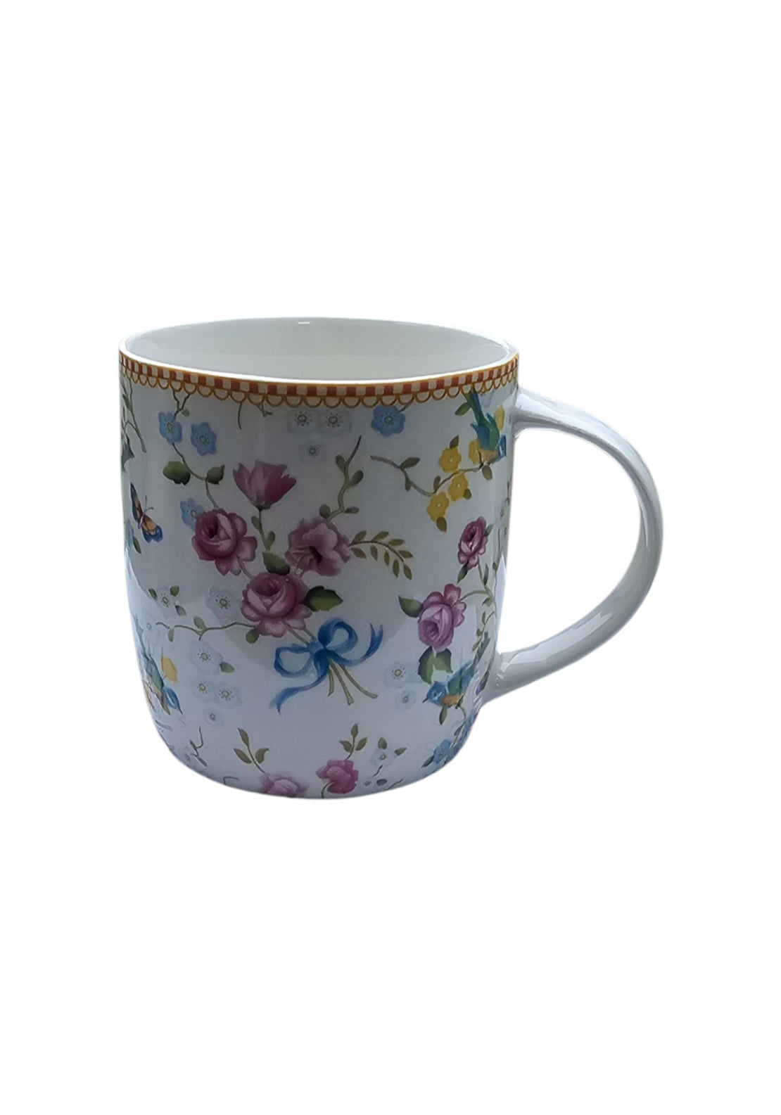 Shannonbridge Pottery Bird And Blossom Set Of 4 Mugs - Bird And Blossom 2 Shaws Department Stores