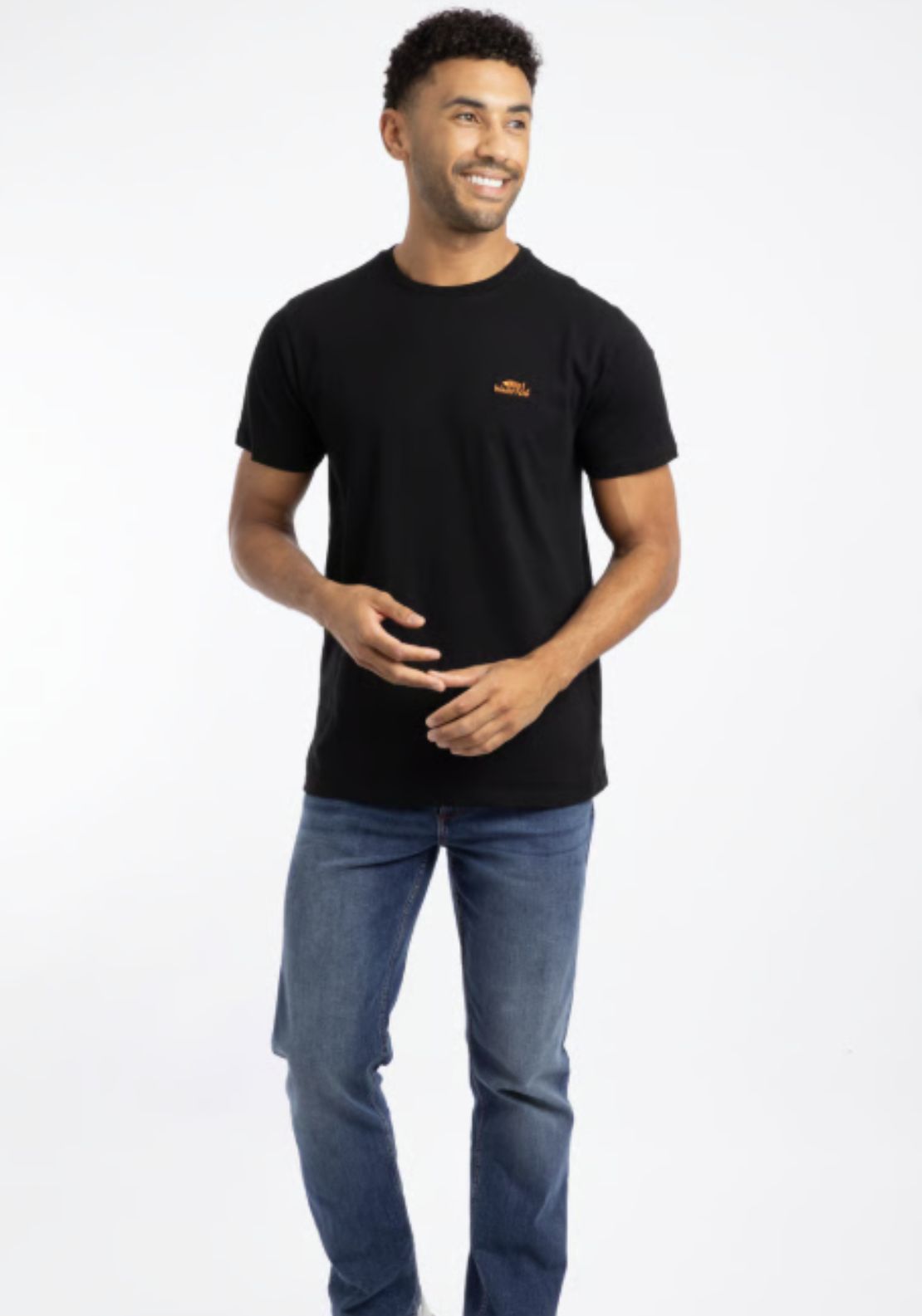 Weird Fish Fished Organic Branded T-Shirt - Black 4 Shaws Department Stores