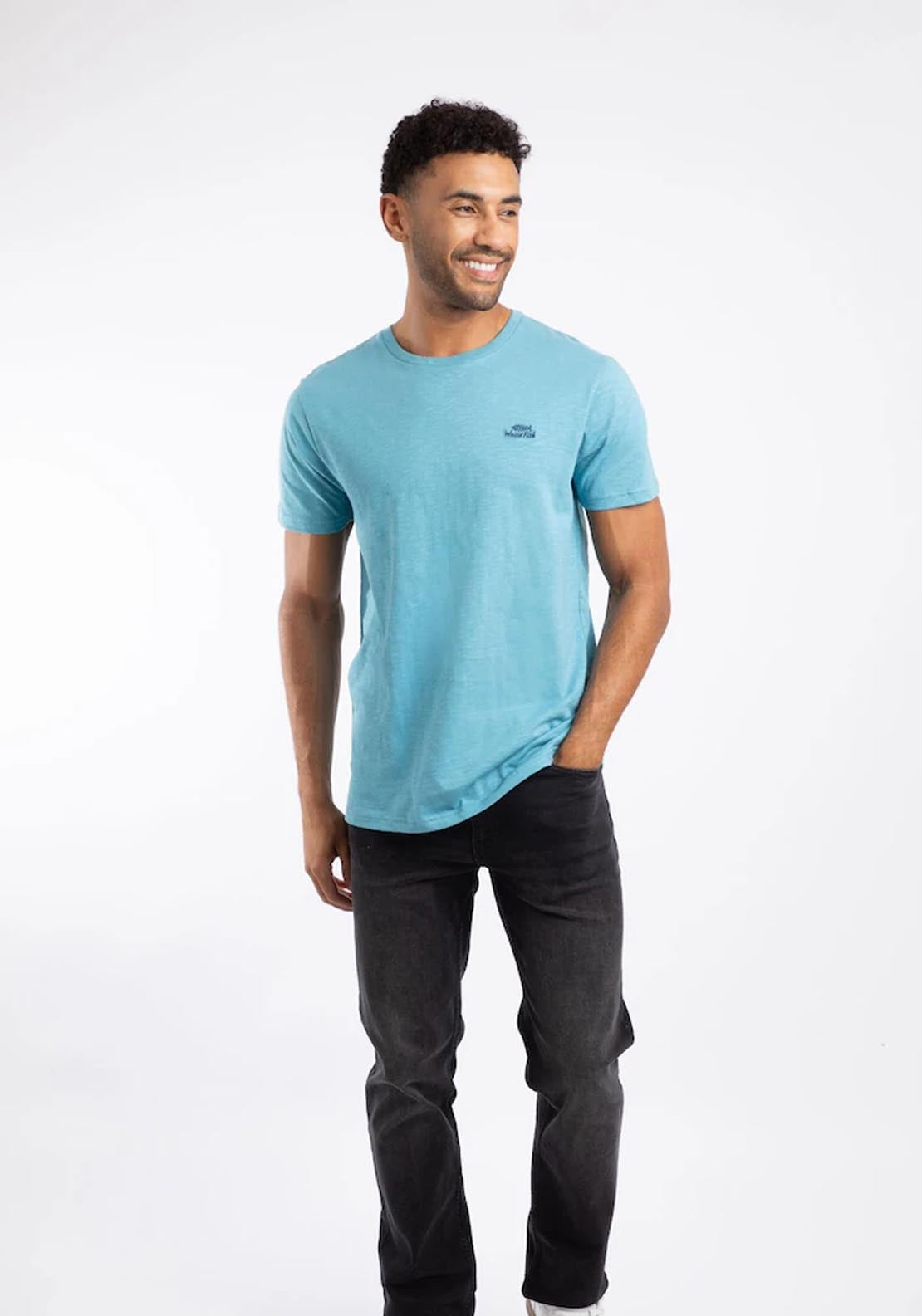 Weird Fish Fished Organic Branded T-Shirt - Smoke Blue 4 Shaws Department Stores
