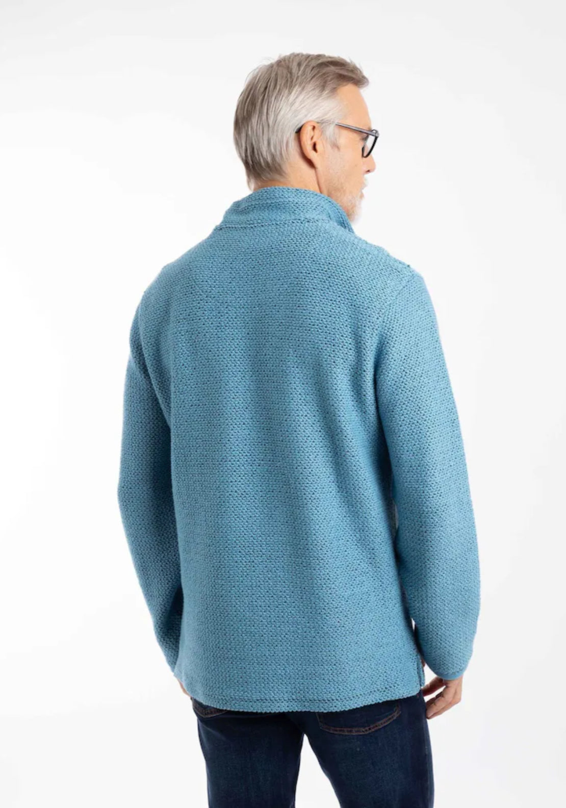 Weird Fish Cruiser 1/4 Zip Macaroni Sweatshirt - Blue 2 Shaws Department Stores