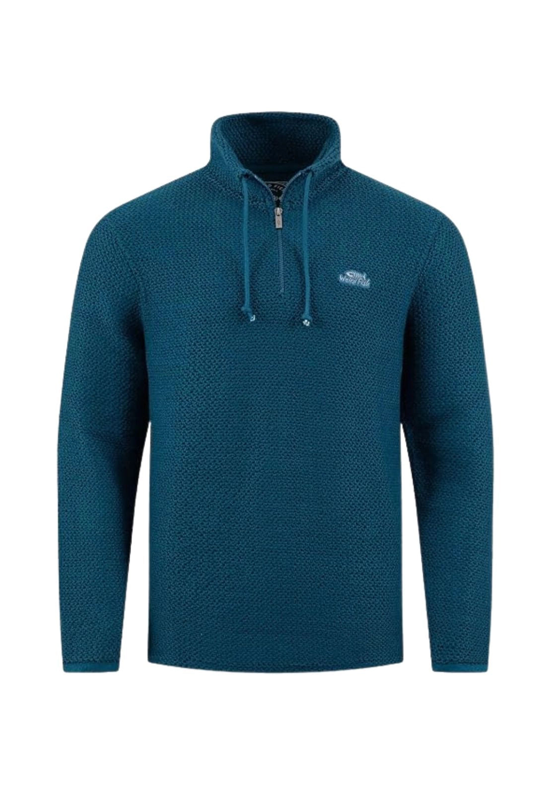 Weird Fish Cruiser 1/4 Zip Sweatshirt - Blue 3 Shaws Department Stores